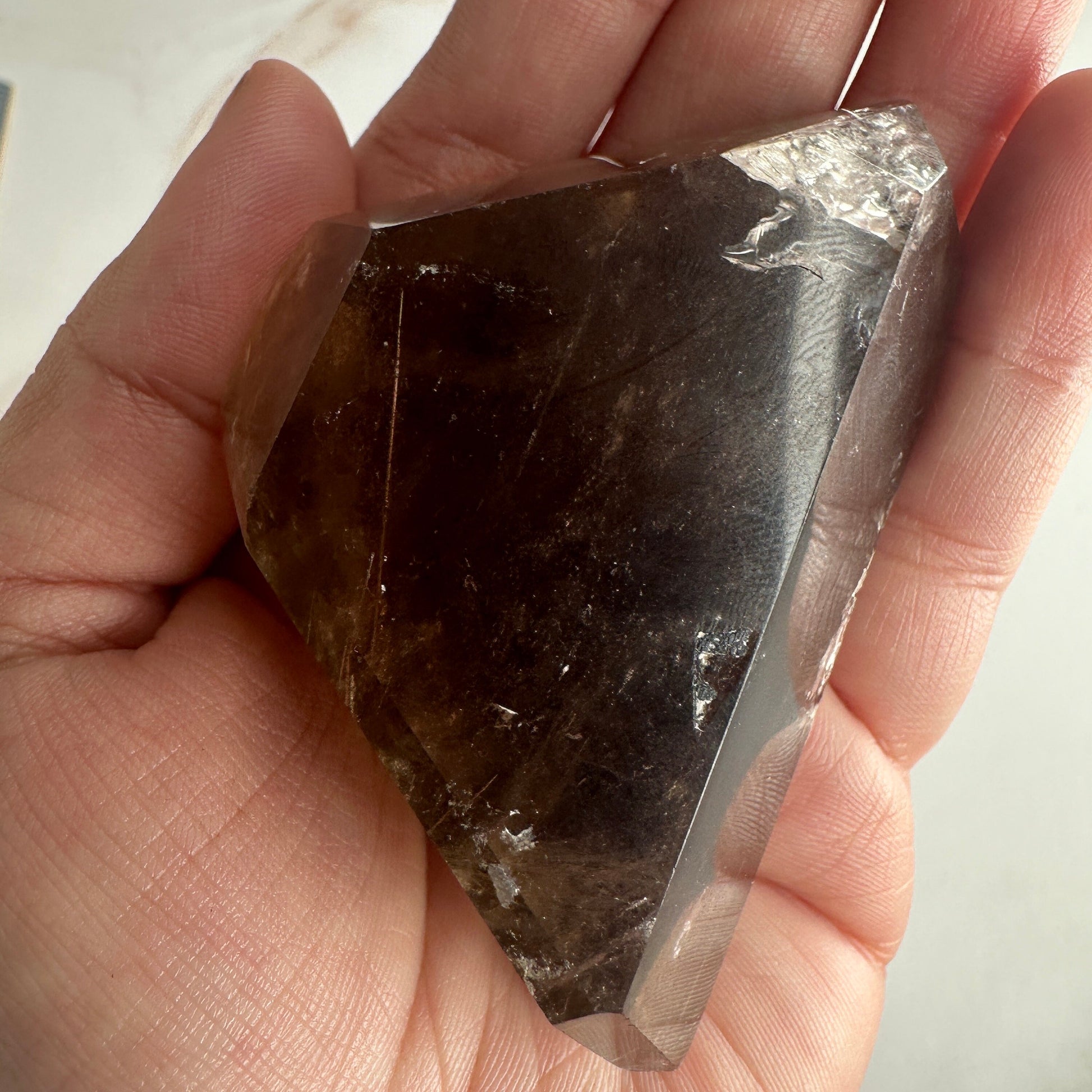 Beautiful Rutile Smoky Quartz Point/Tower From Brazil