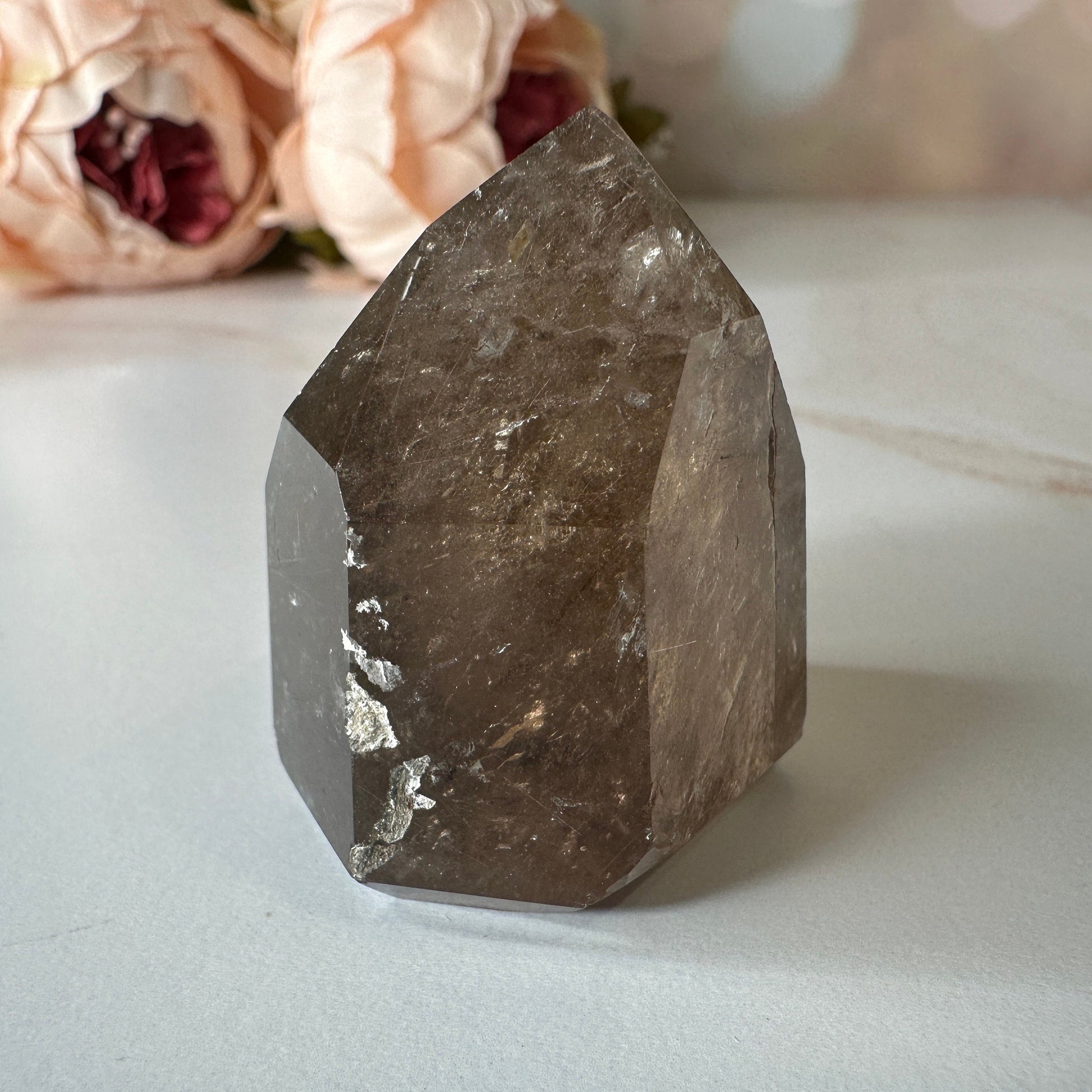 Beautiful Rutile Smoky Quartz Point/Tower From Brazil