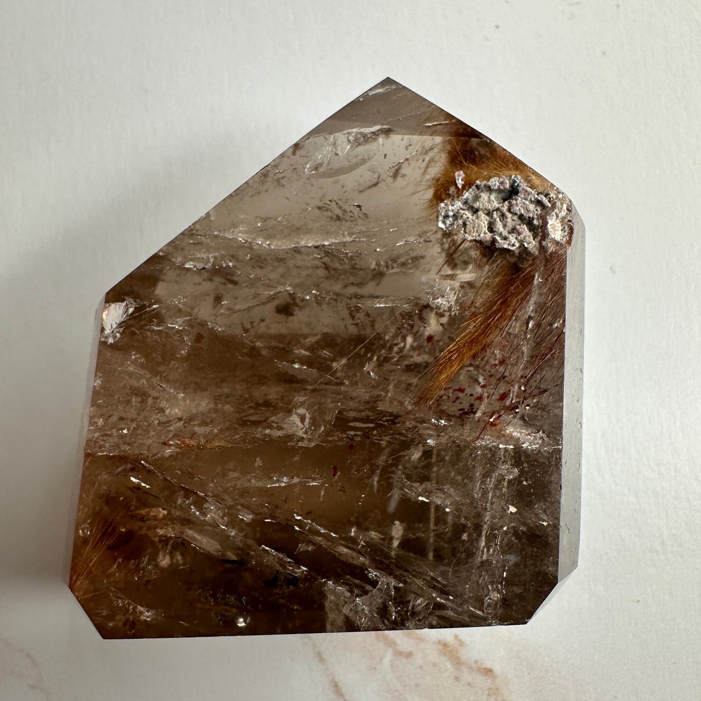 Amazing Rutile Smoky Quartz Point/Tower From Brazil