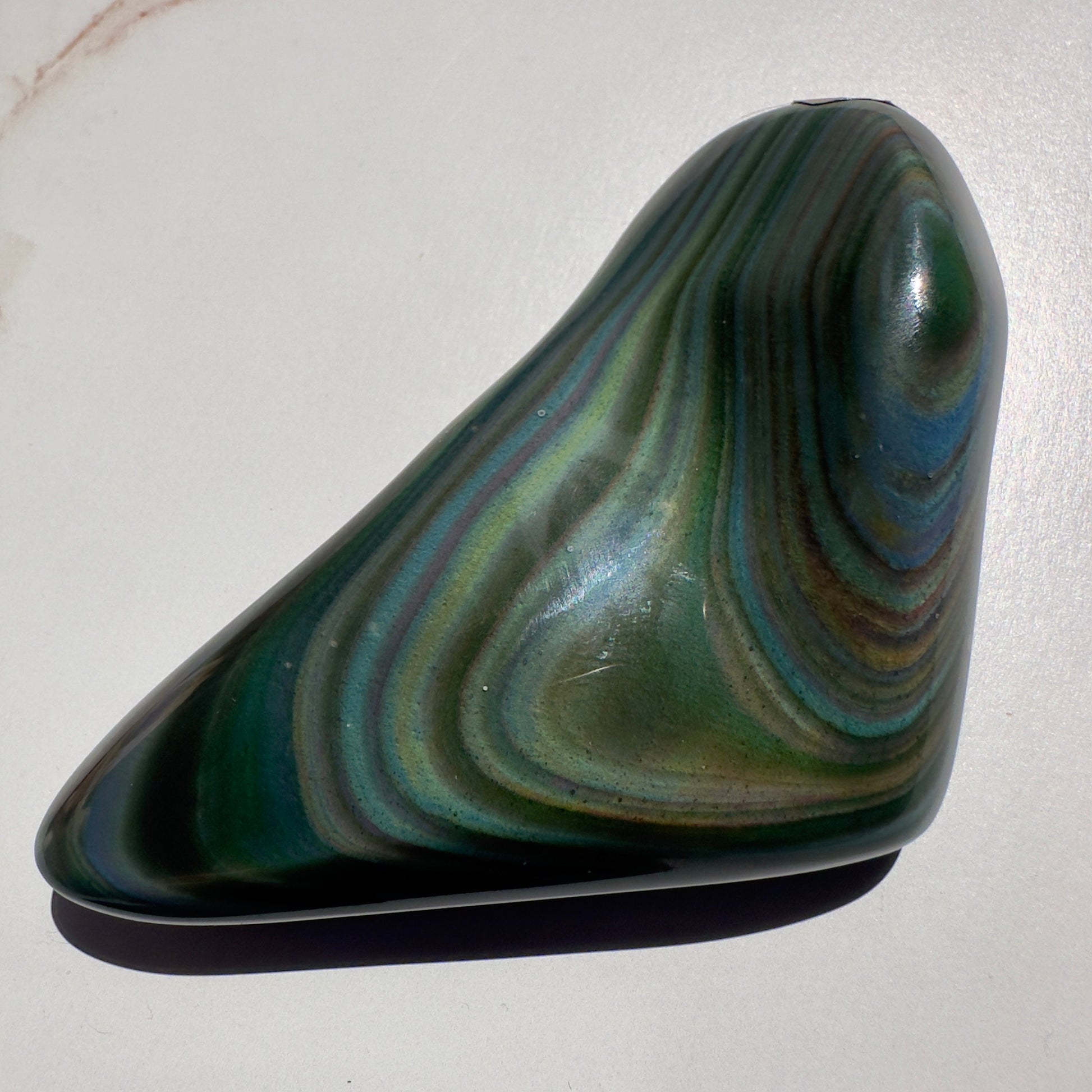 Rainbow Obsidian Freeform Super Dark & Flashy Multi-Color From Mexico | Tucson Gem Show Exclusive