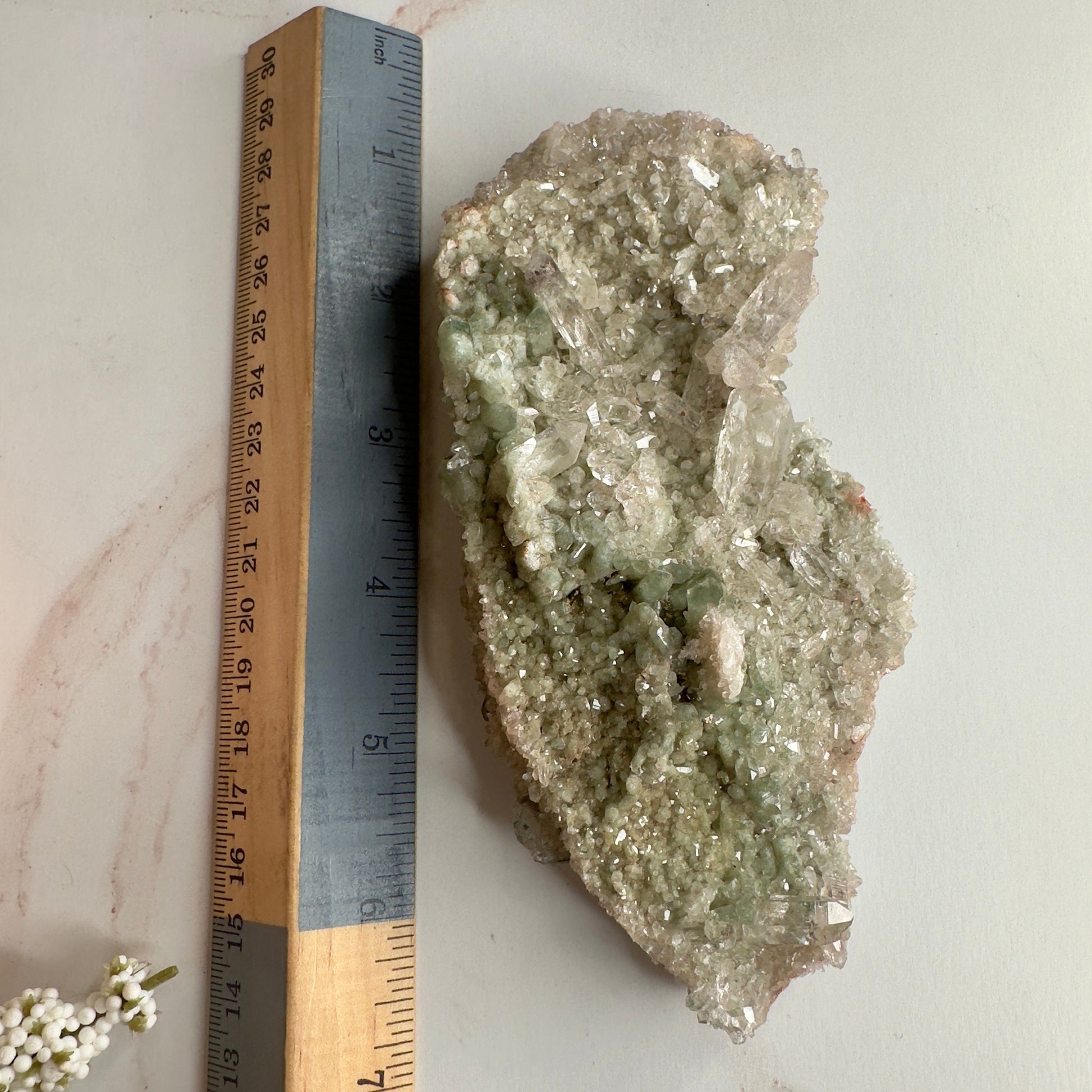 Rare Pink Himalayan Samadhi Quartz With Chlorite High-Quality Genuine Specimen Crystal from India | Tucson Gem Show Exclusive