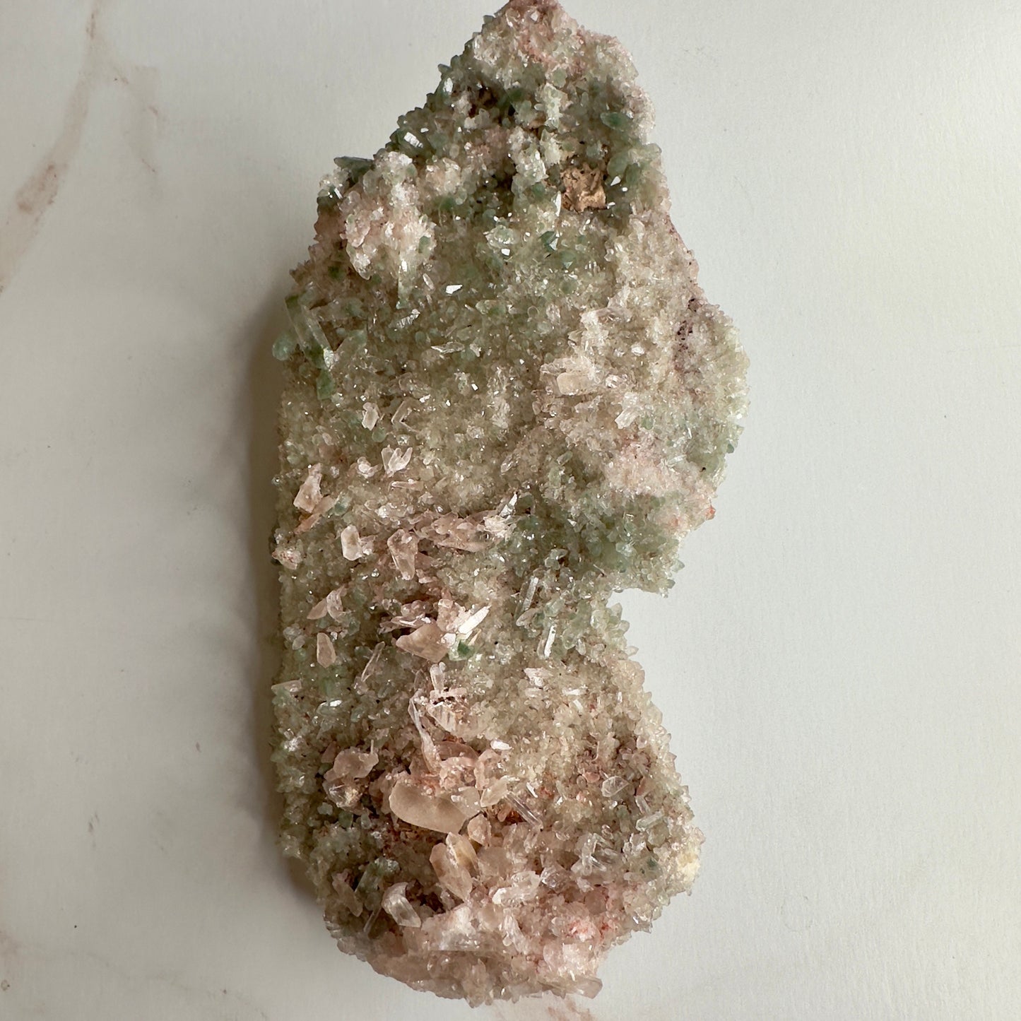 Rare Pink Himalayan Samadhi Quartz With Chlorite High-Quality Genuine Specimen Crystal from India | Tucson Gem Show Exclusive