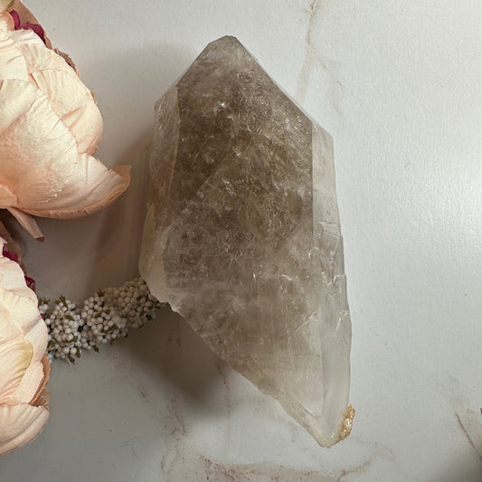 Raw Smoky Quartz Point Large With Mica & Contact keys From Brazil