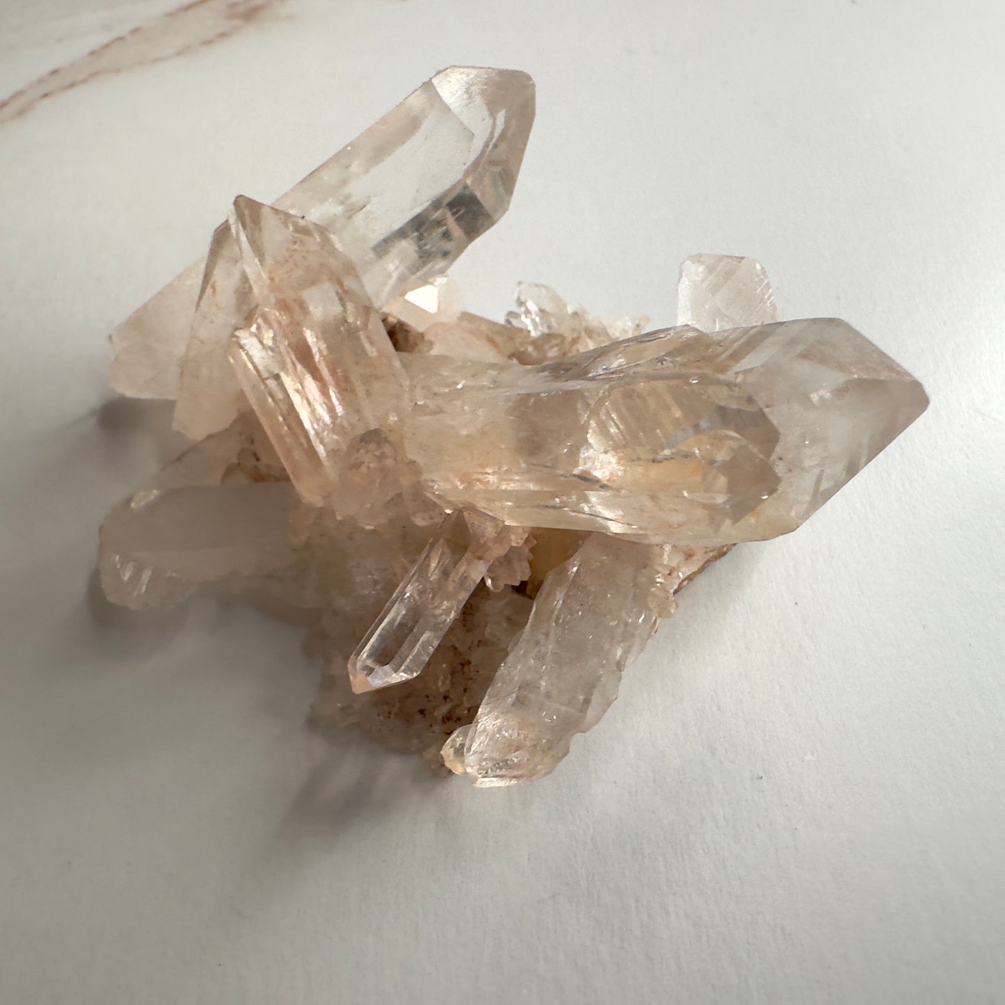 Pink Himalayan Samadhi Quartz High-Quality Genuine Specimen Crystal Cluster from India | Tucson Gem Show Exclusive