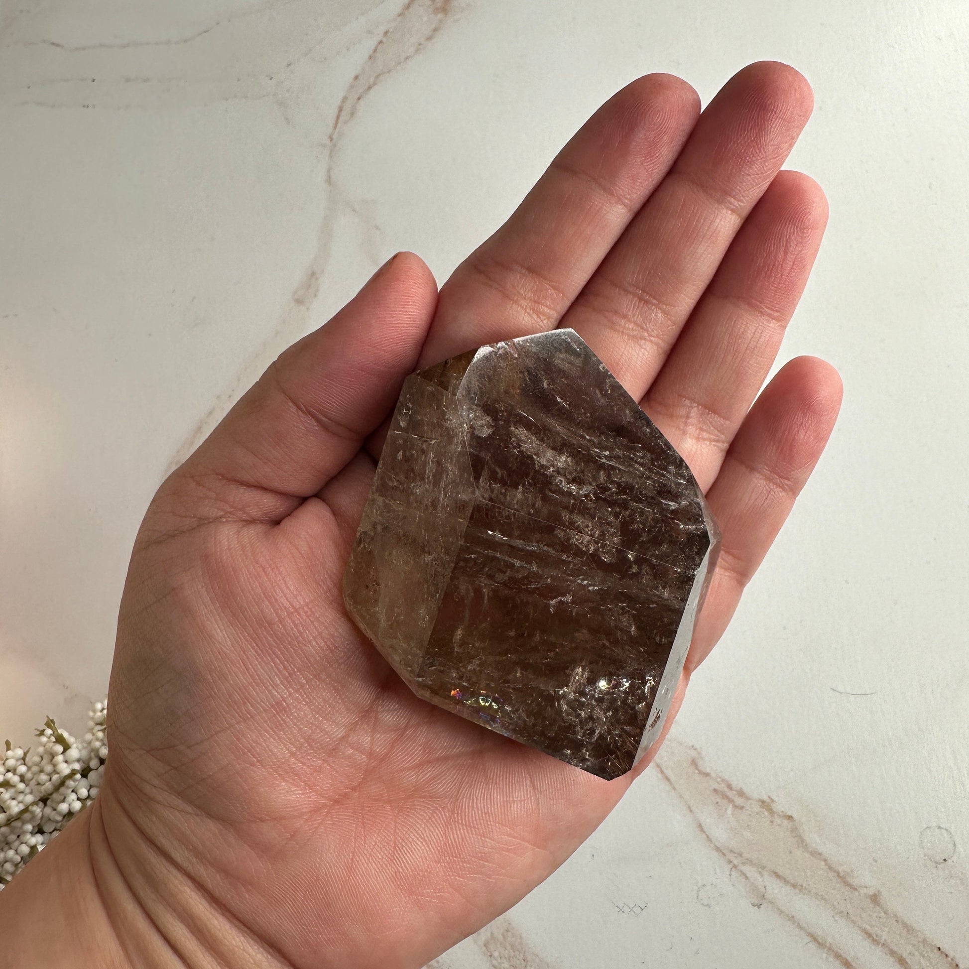 Amazing Rutile Smoky Quartz Point/Tower From Brazil
