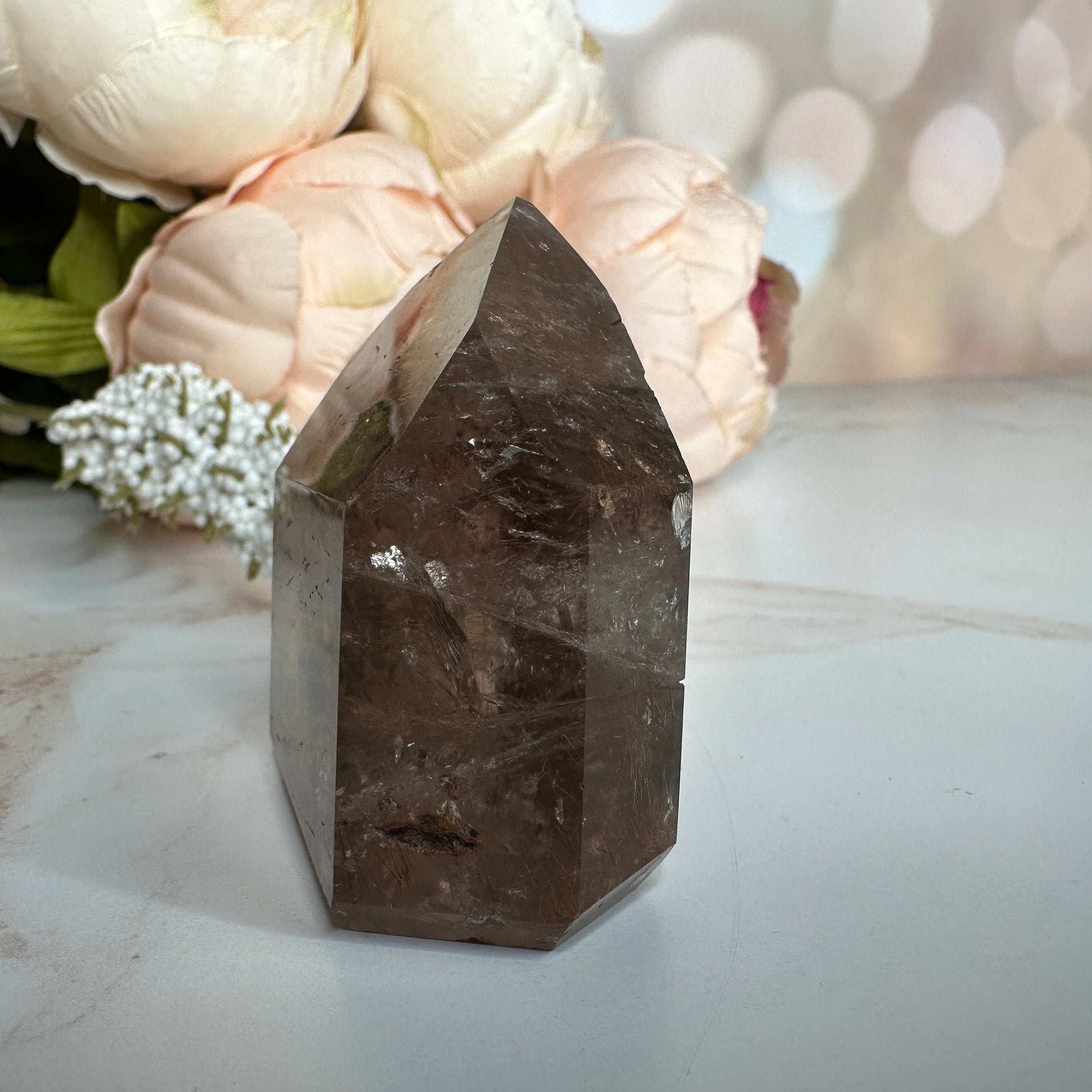 Amazing Rutile Smoky Quartz Point/Tower From Brazil