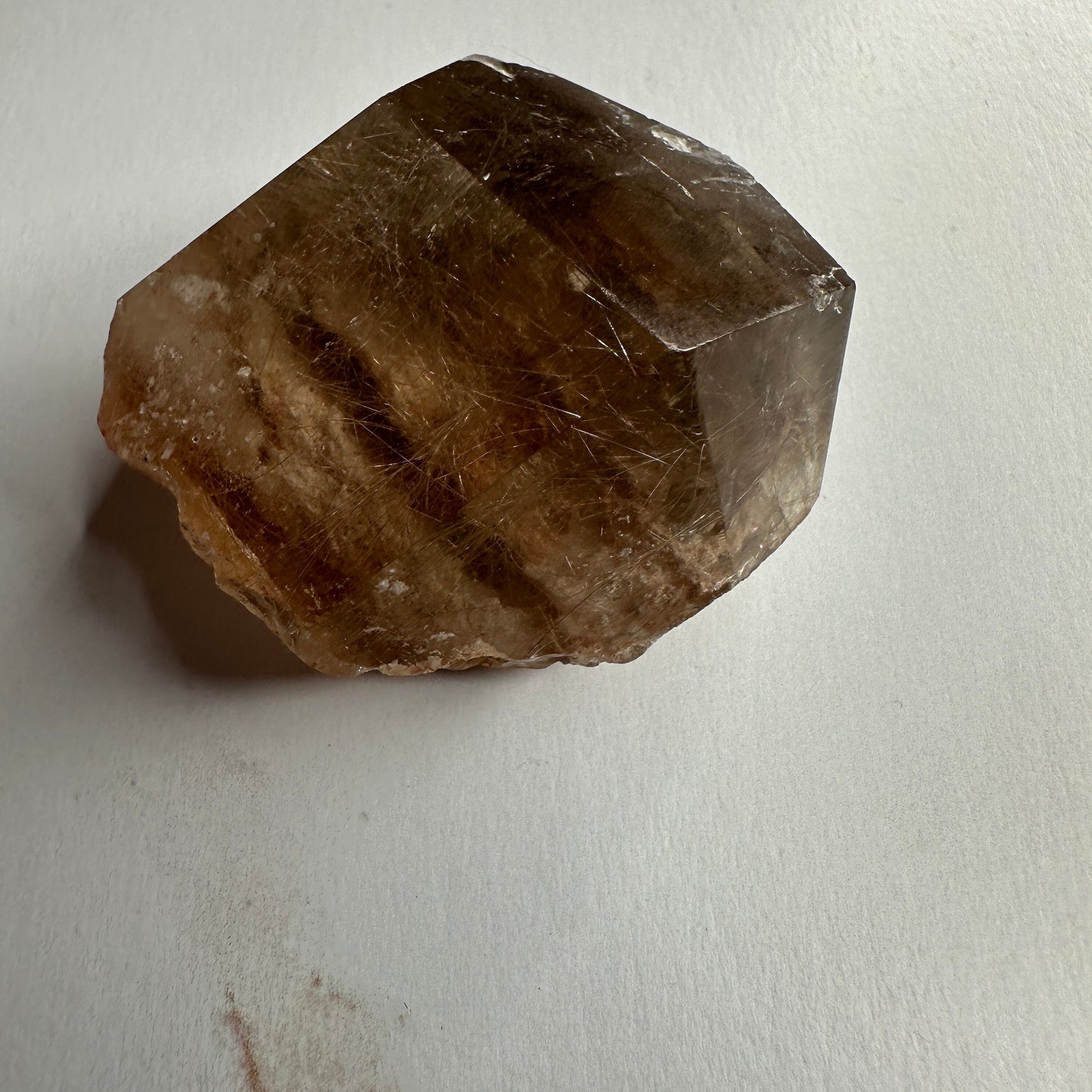 Captivating Rutile Smoky Quartz Freeform Point With Garden Inclusions From Brazil