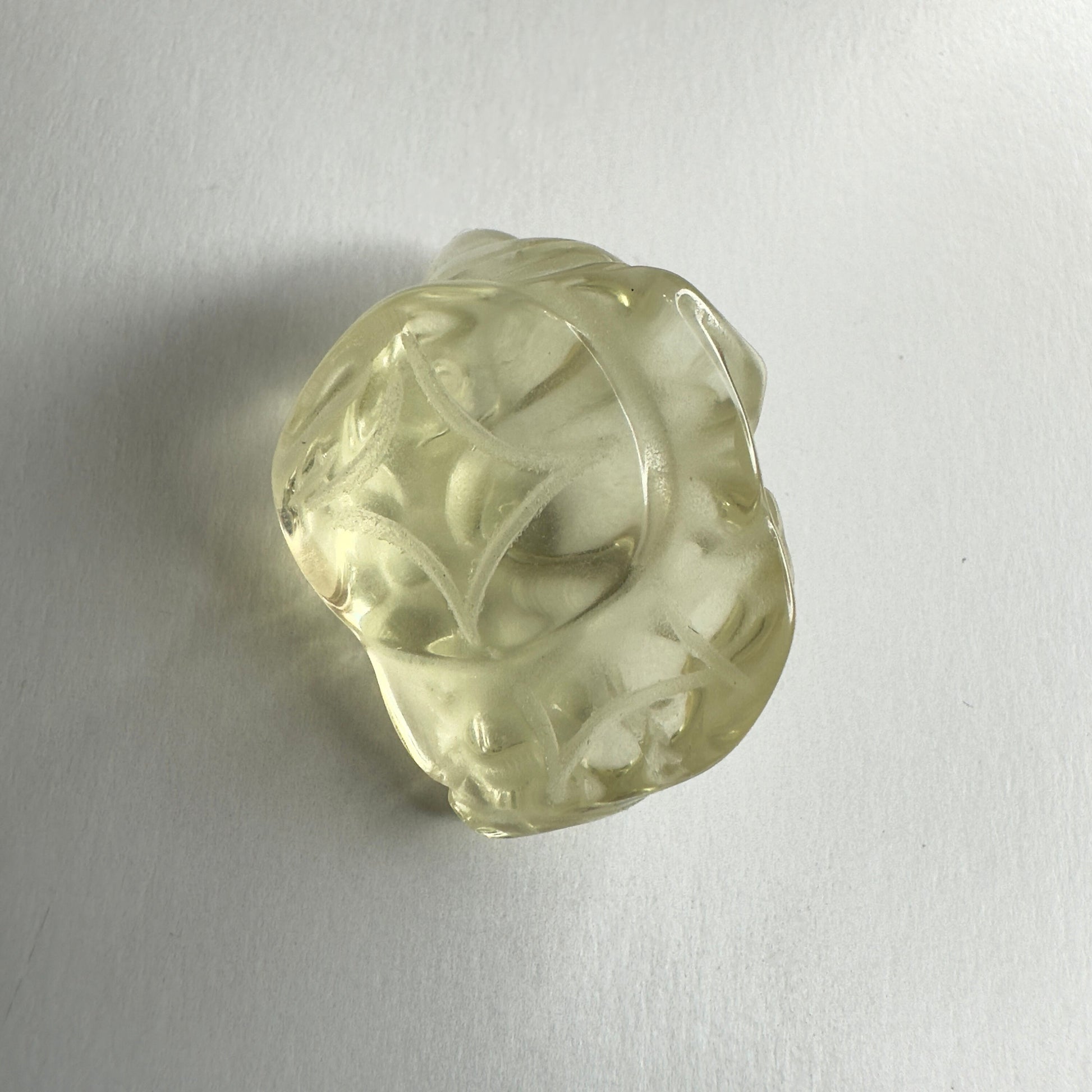 Adorable Mini Money Toad Master Carved In Citrine | Pocket size