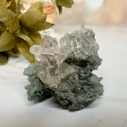 Beautiful Chlorite Himalayan Specimen Cluster With Rutile Inclusions From India AAA+ grade | Tucson Gem Show Exclusive