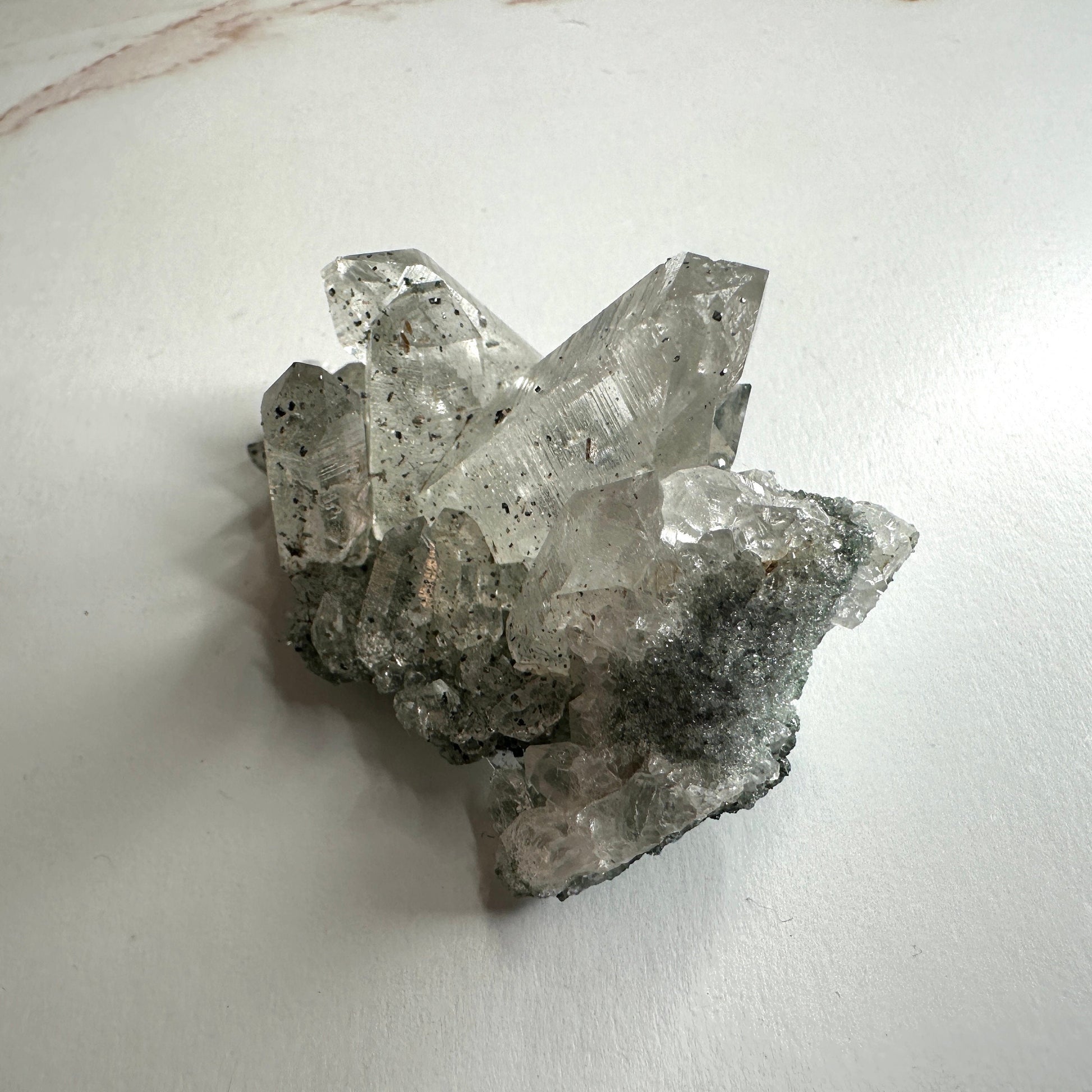 Chlorite Himalayan Quartz Specimen Cluster With Anatase From India AAA+ grade | Tucson Gem Show Exclusive