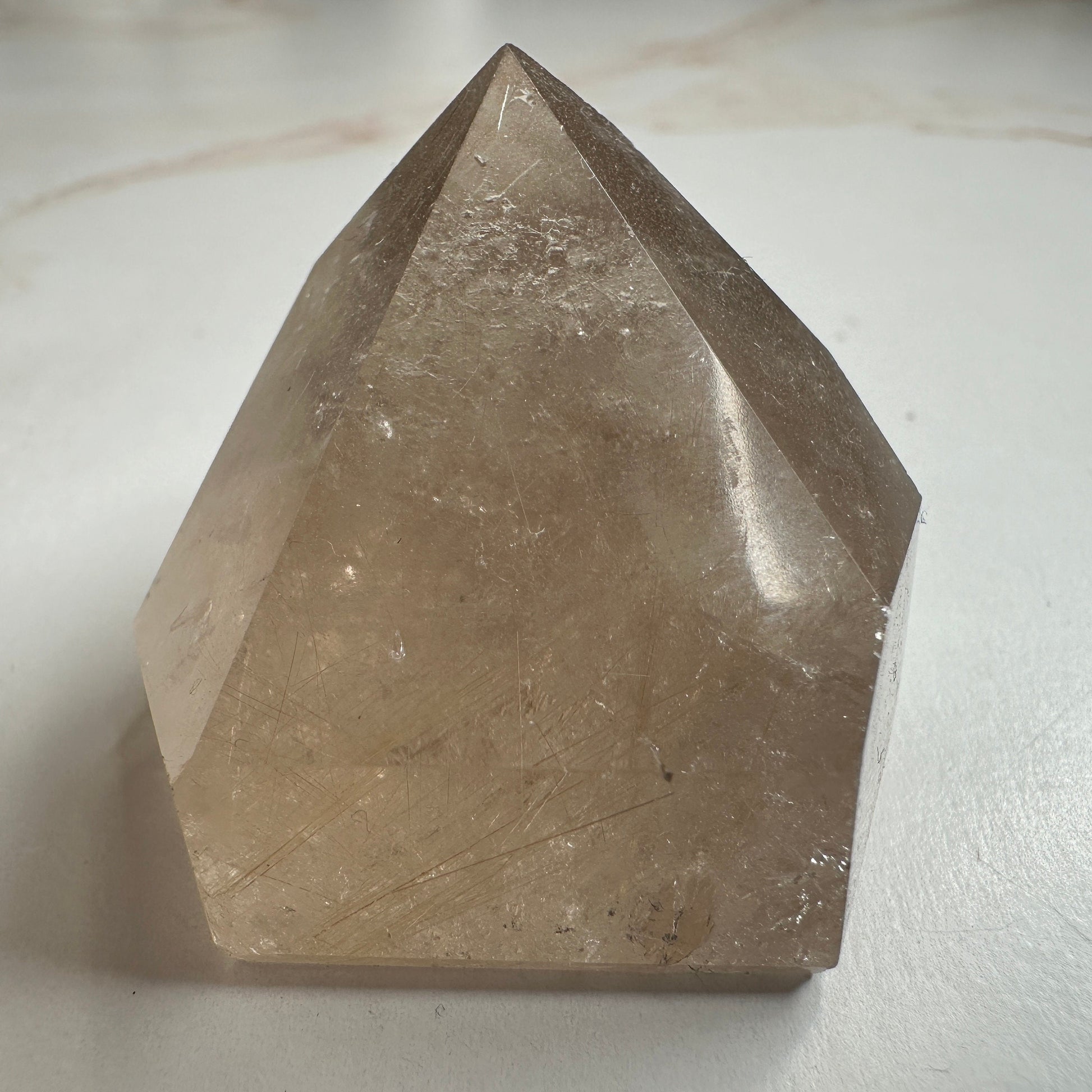 Beautiful Rutile in Quartz Tower From Minas Gerais, Brazil