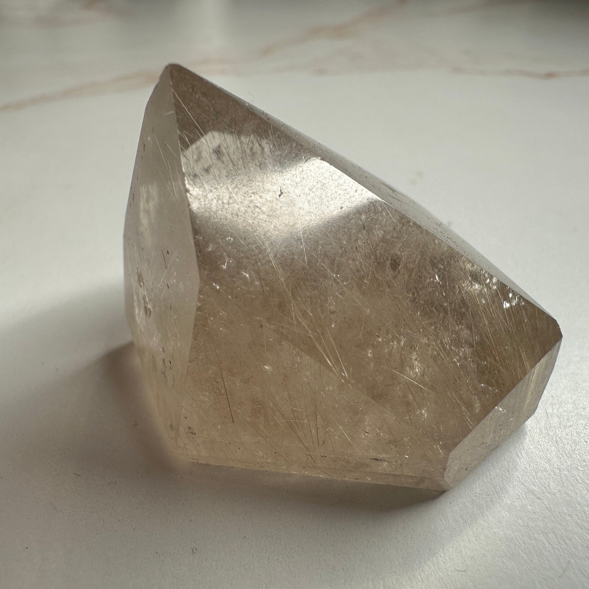 Beautiful Rutile in Quartz Tower From Minas Gerais, Brazil