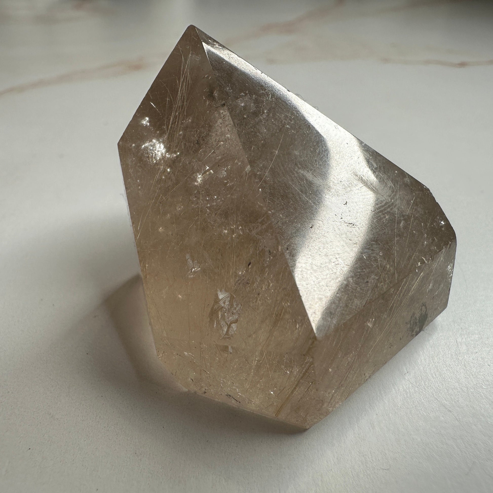 Beautiful Rutile in Quartz Tower From Minas Gerais, Brazil