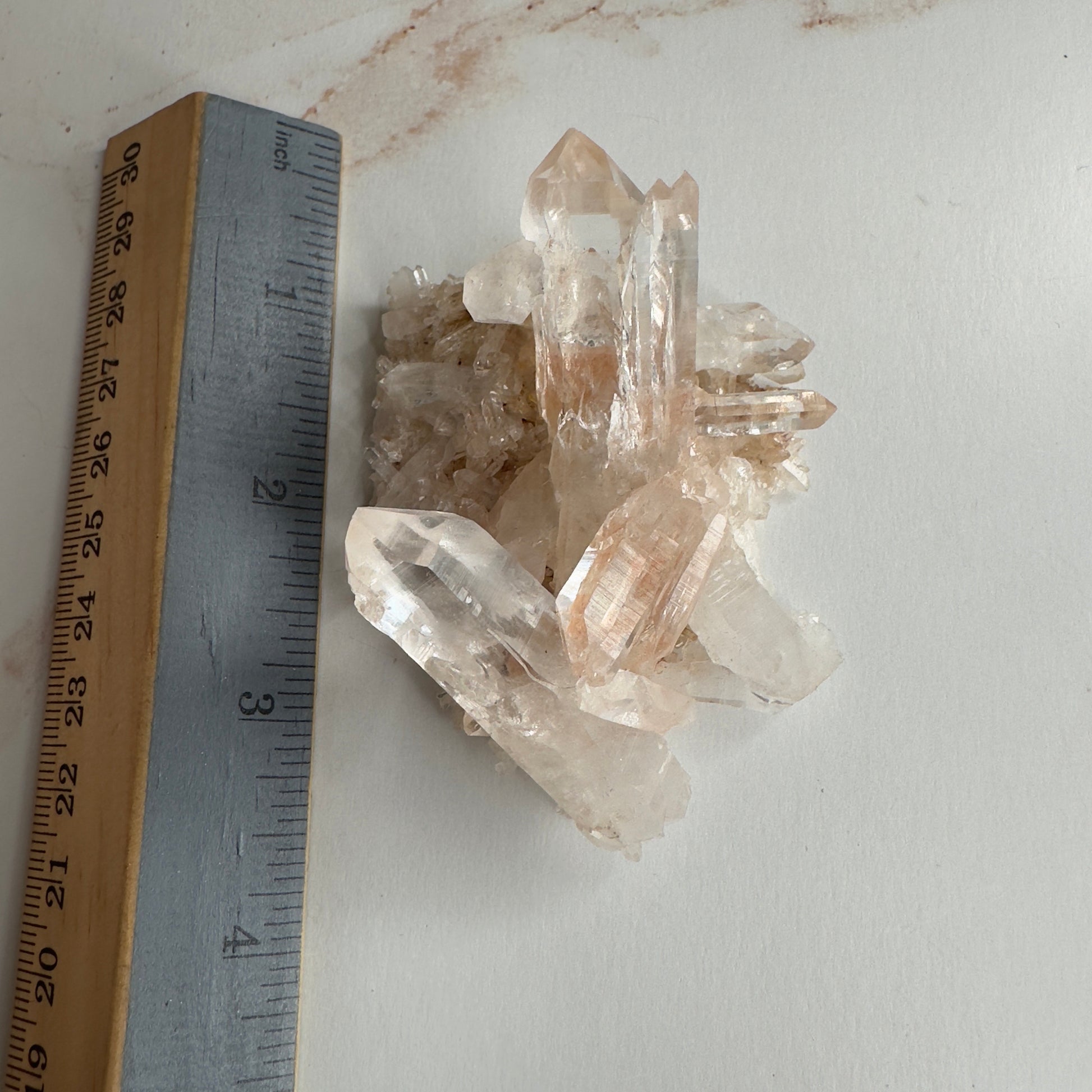 Pink Himalayan Samadhi Quartz High-Quality Genuine Specimen Crystal Cluster from India | Tucson Gem Show Exclusive
