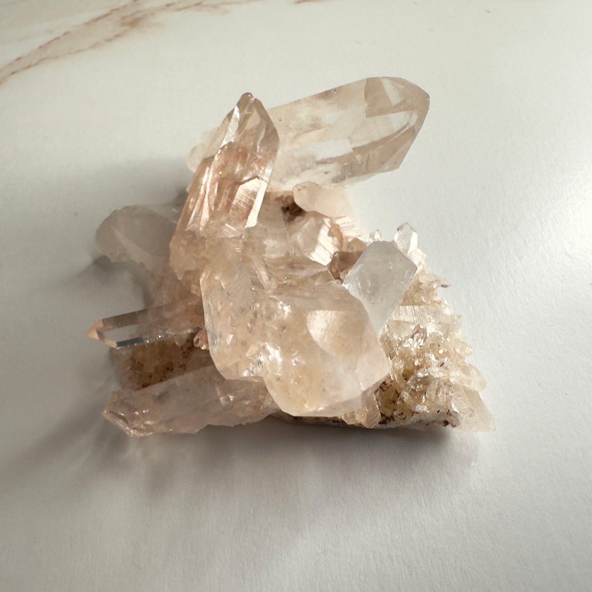Pink Himalayan Samadhi Quartz High-Quality Genuine Specimen Crystal Cluster from India | Tucson Gem Show Exclusive