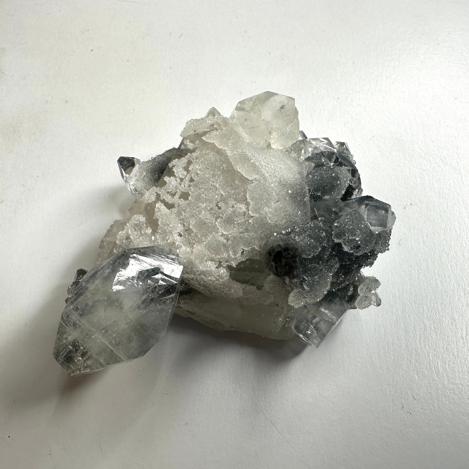Sugary Apophyllite Blue/Black Chalcedony Specimen From India | Tucson Gem Show Exclusive