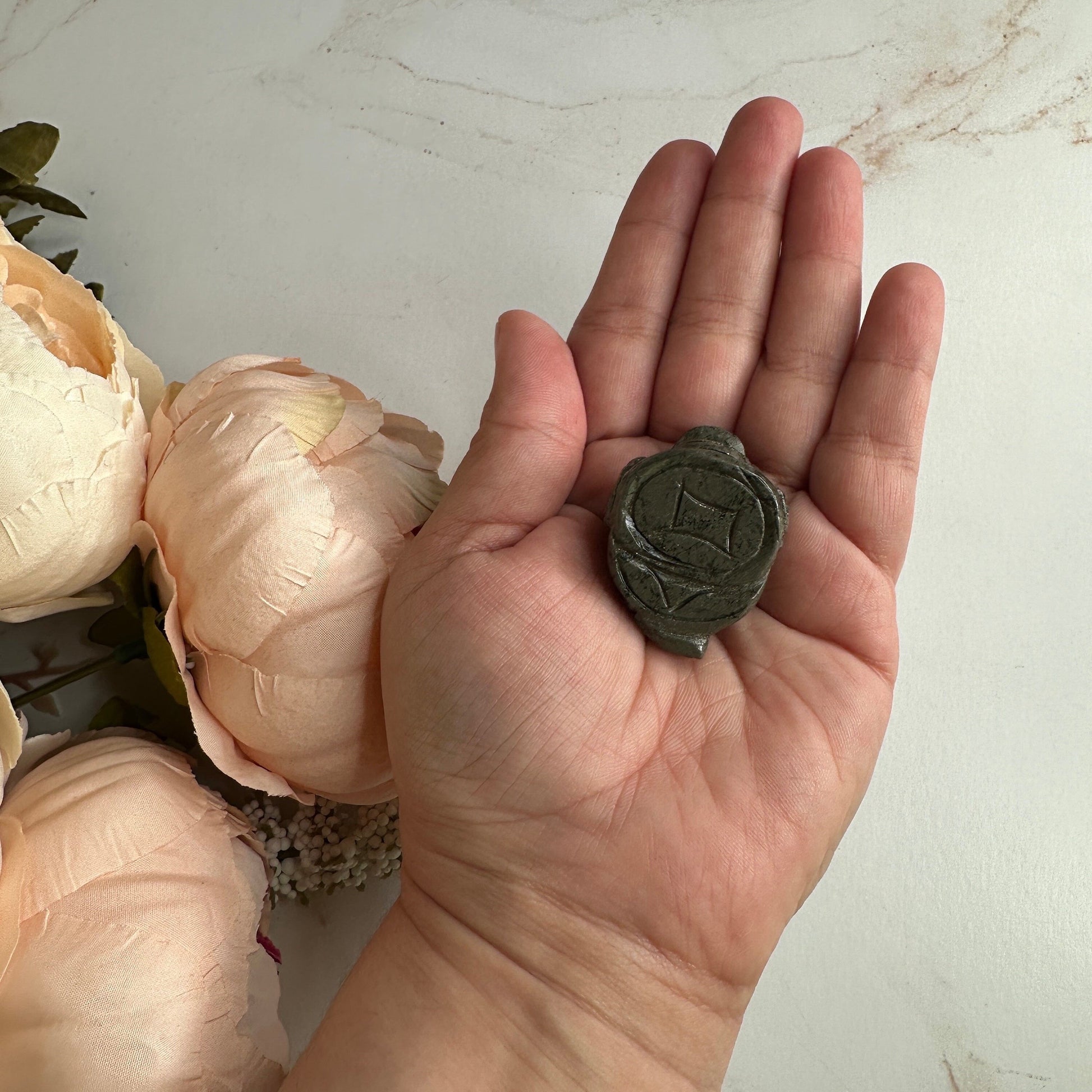 Mini Money Toad In Pyrite Master Carved | Pocket size