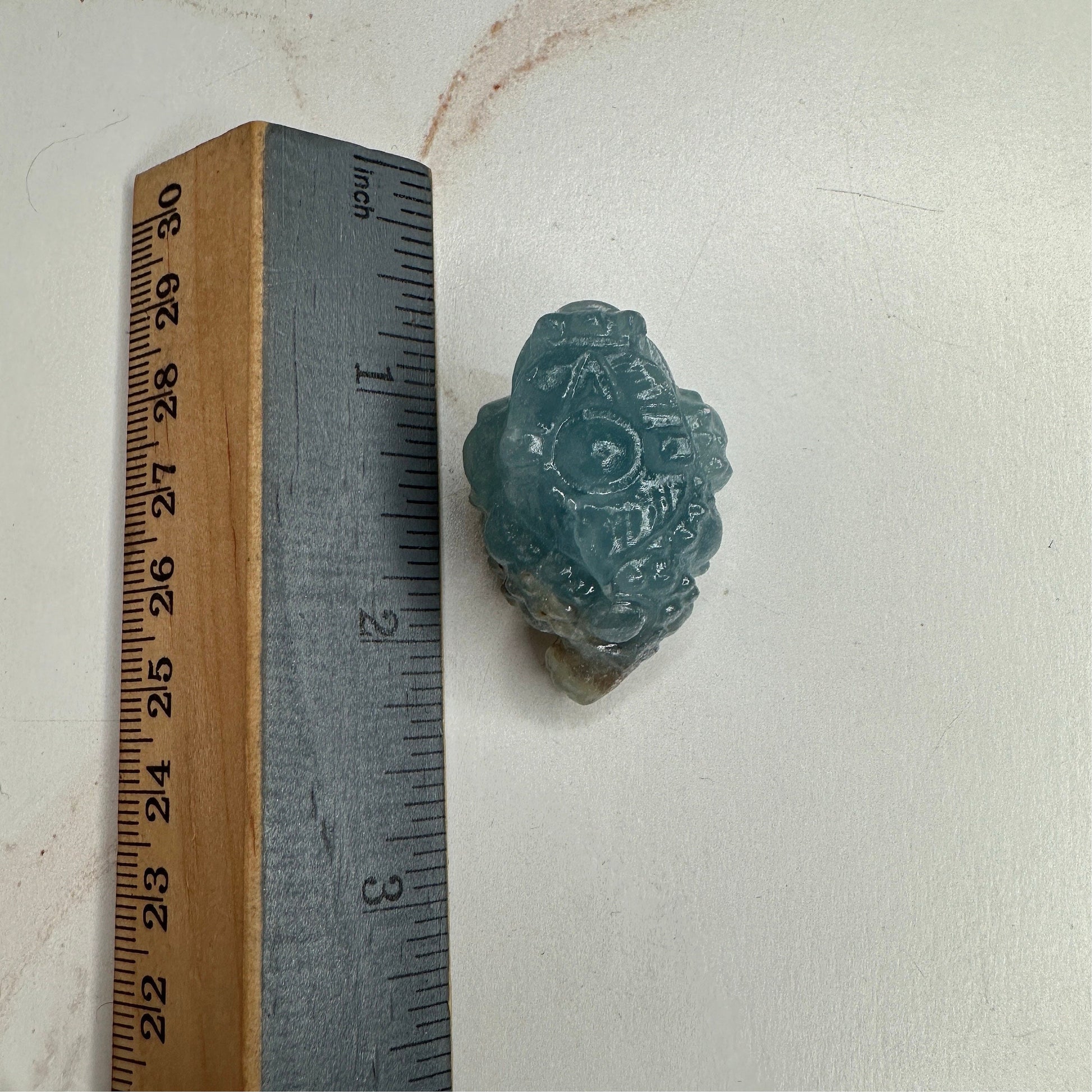 Mini Money Toad In Blue Onyx Master Carved | Pocket size