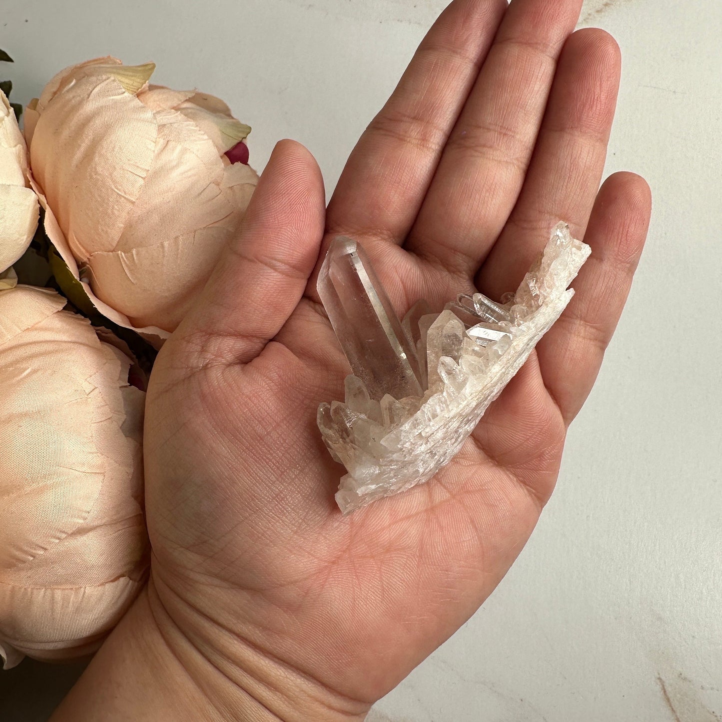 Pretty Pink Himalayan Samadhi Quartz High-Quality Genuine Specimen Crystal Cluster from India | Tucson Gem Show Exclusive