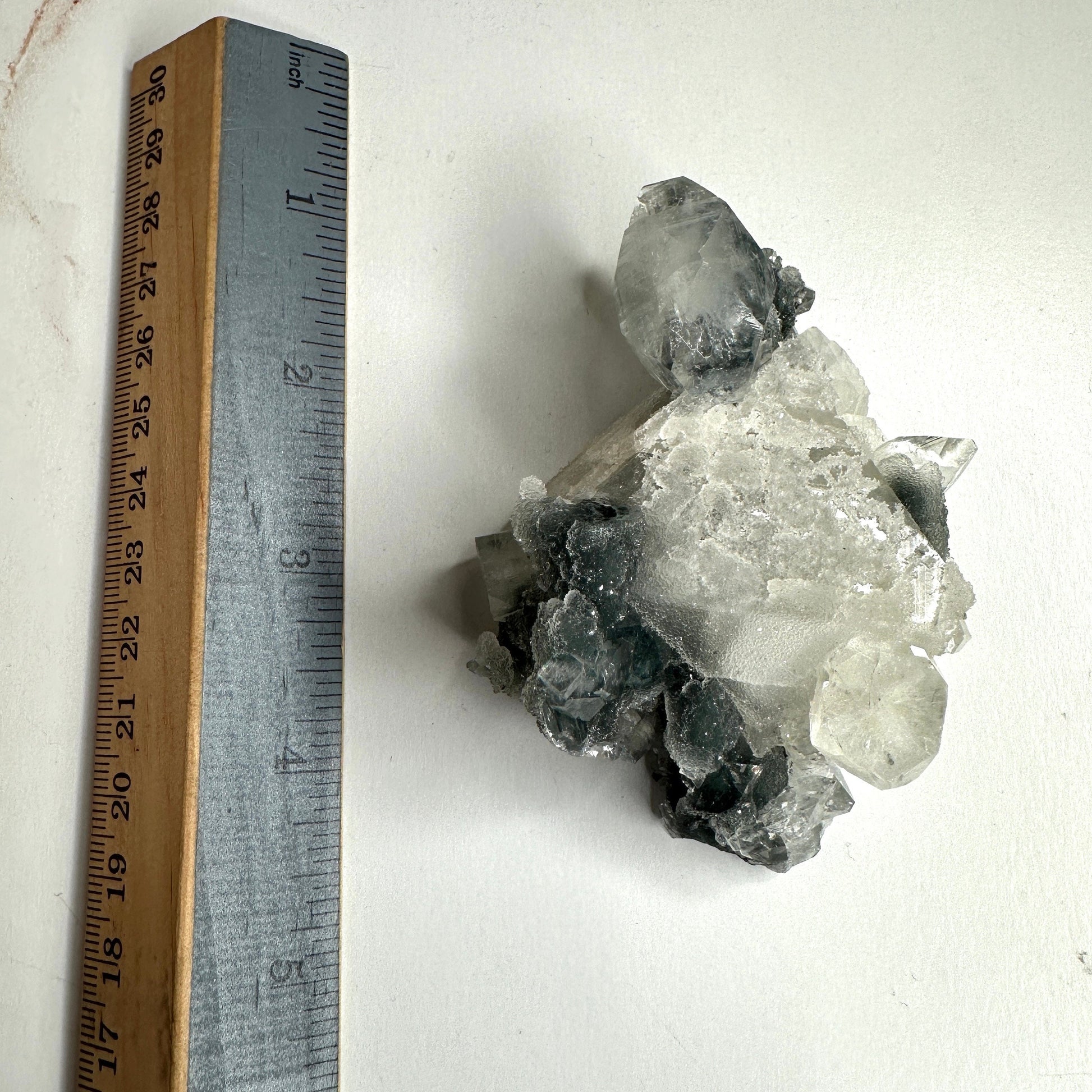 Sugary Apophyllite Blue/Black Chalcedony Specimen From India | Tucson Gem Show Exclusive