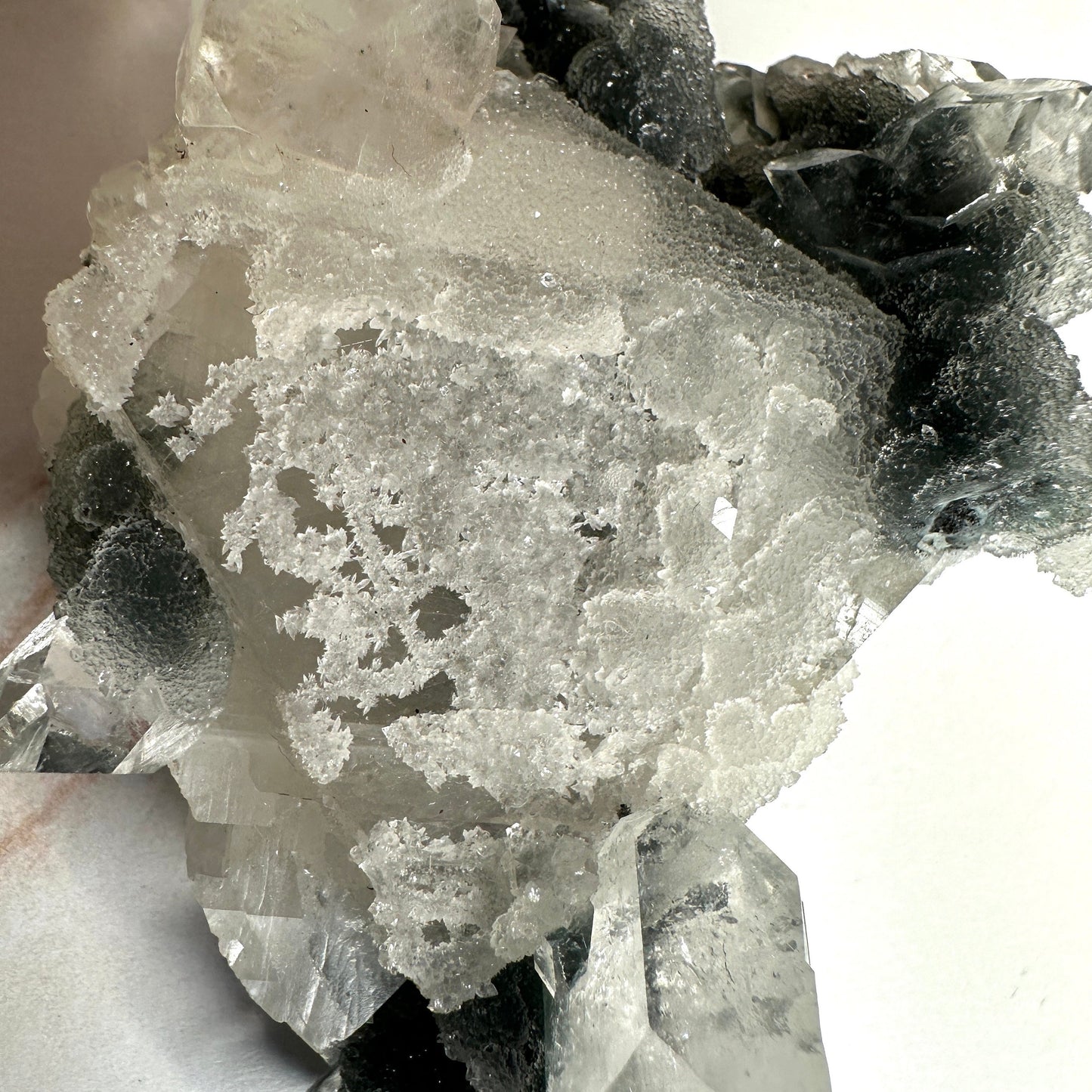 Sugary Apophyllite Blue/Black Chalcedony Specimen From India | Tucson Gem Show Exclusive
