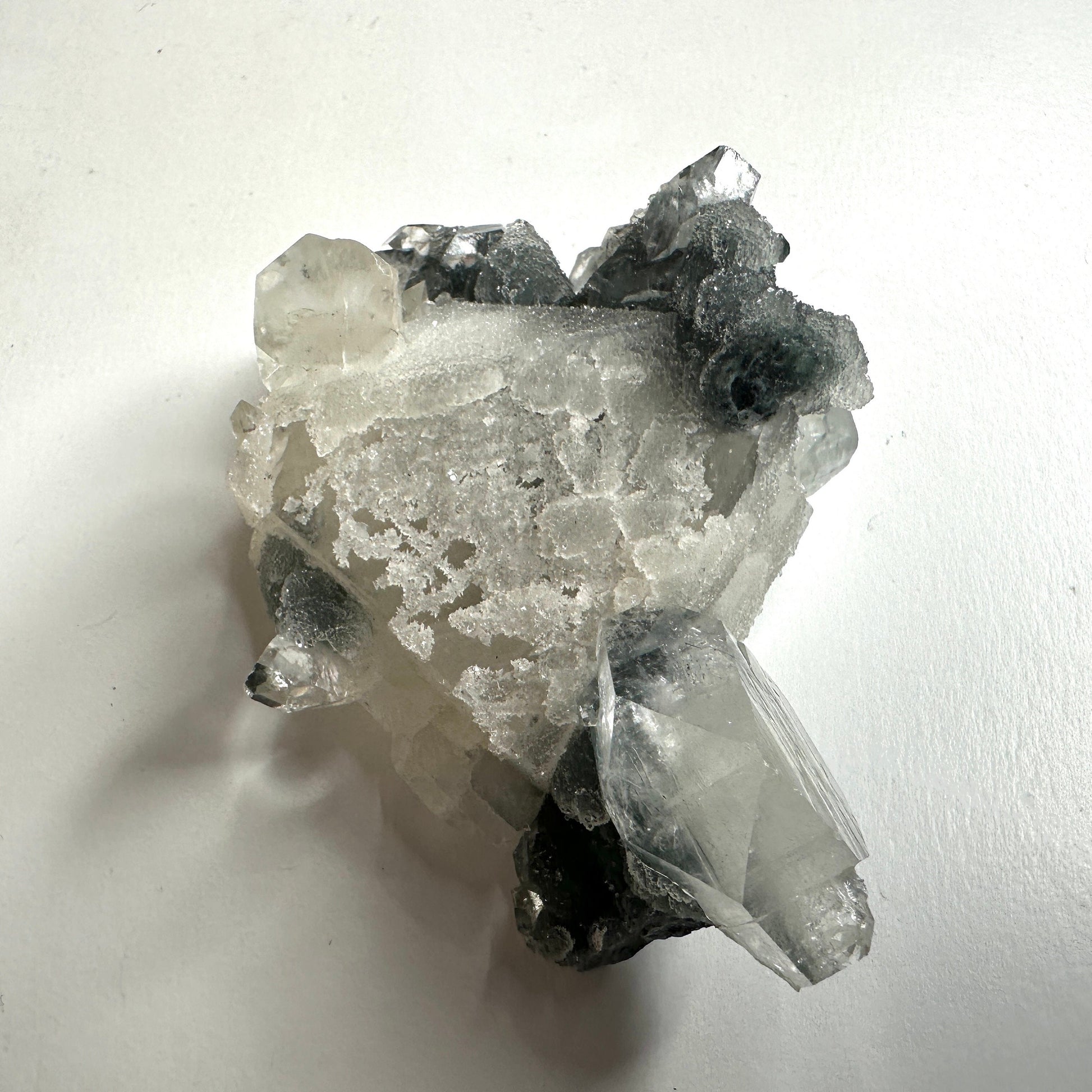Sugary Apophyllite Blue/Black Chalcedony Specimen From India | Tucson Gem Show Exclusive