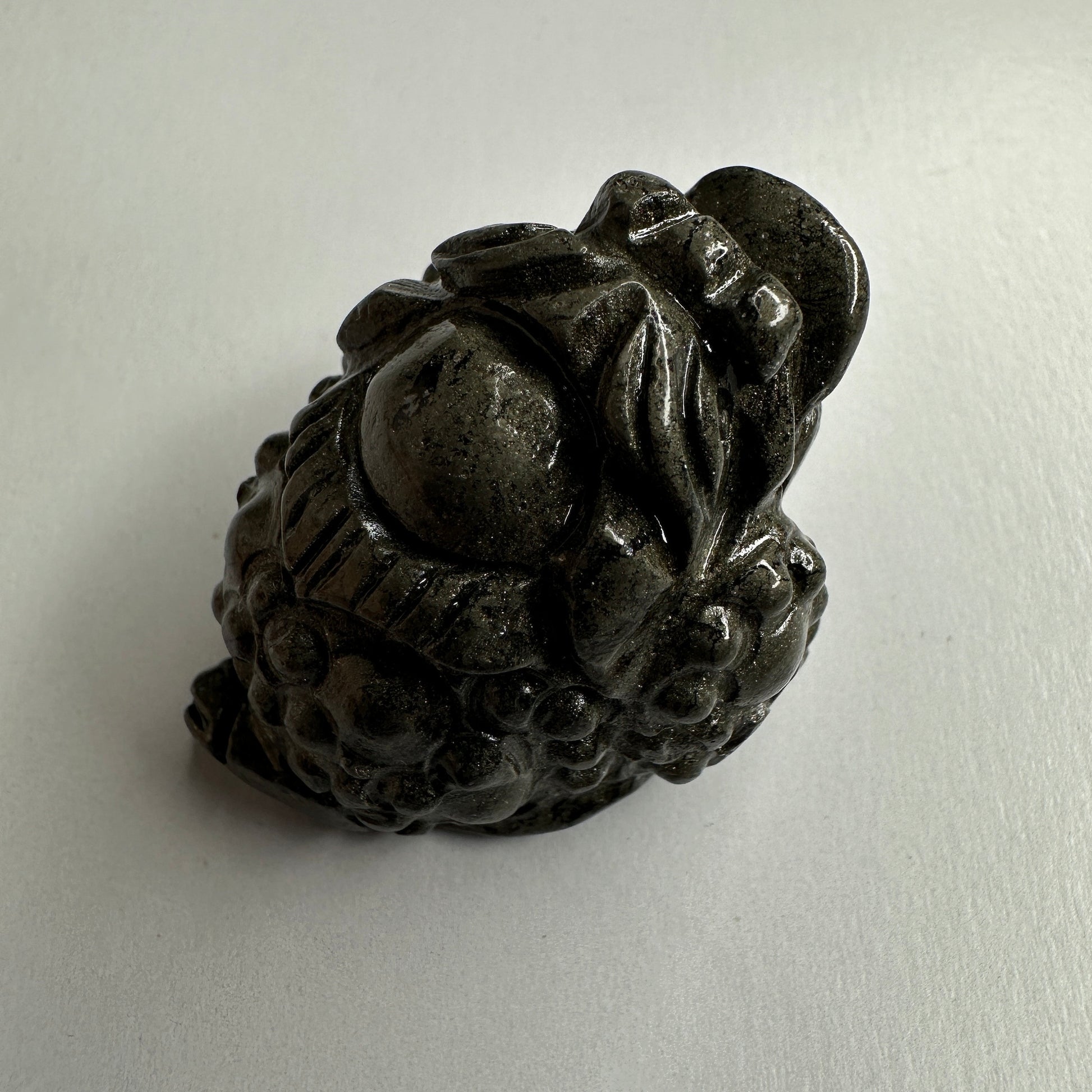 Mini Money Toad In Pyrite Master Carved | Pocket size