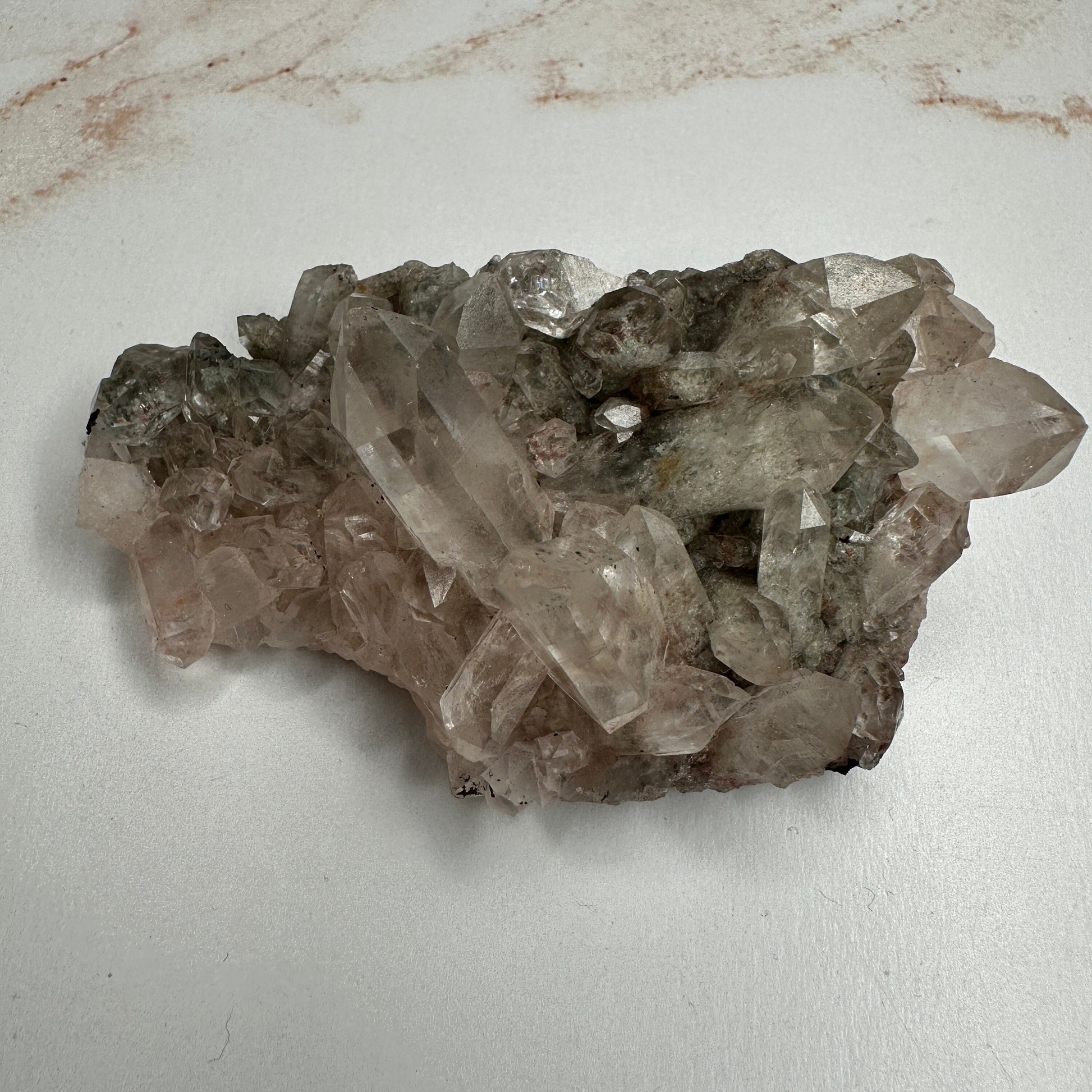 Rare Pink Himalayan Samadhi Quartz With Chlorite & Anatase Inclusions High-Quality Crystal from India | Tucson Gem Show Exclusive