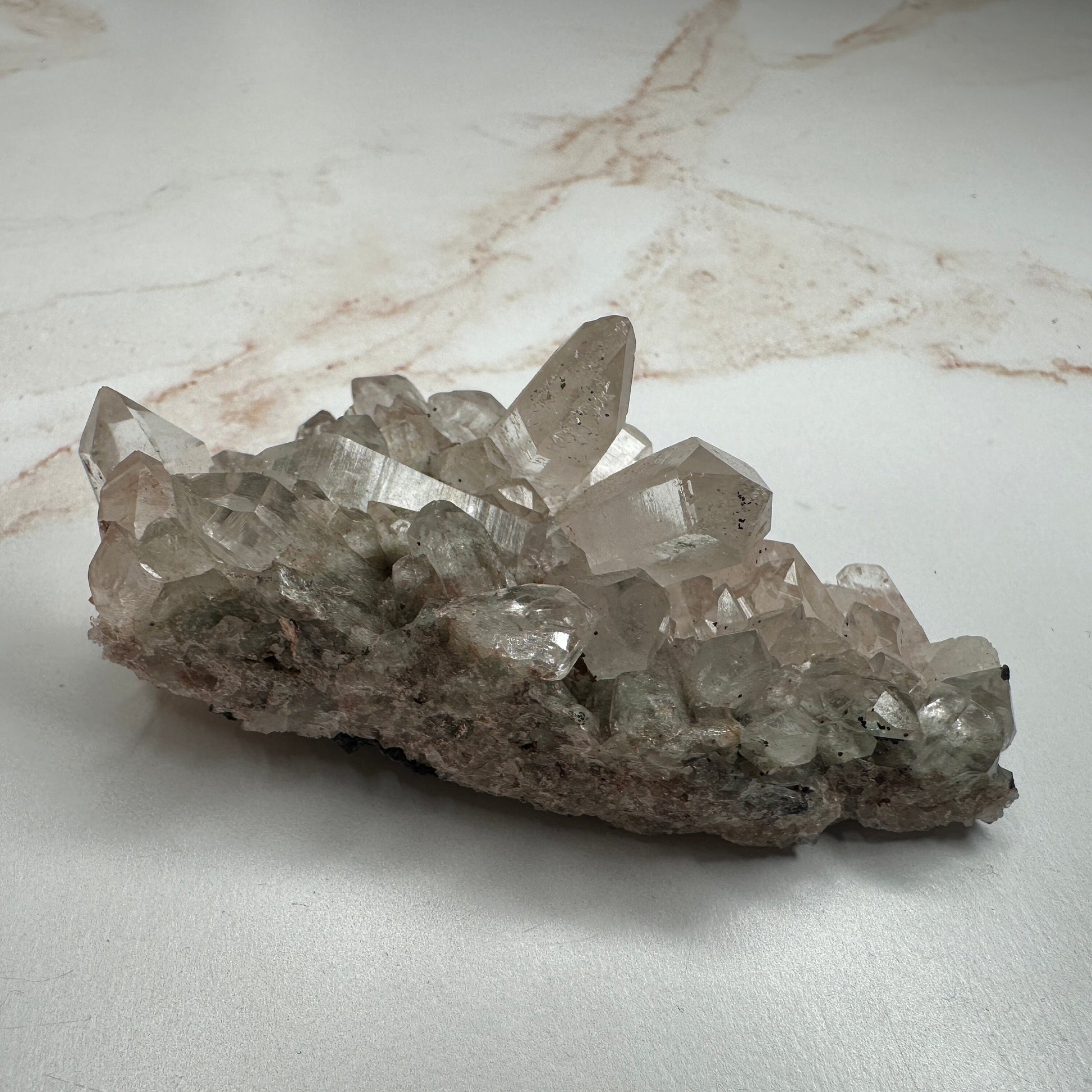 Rare Pink Himalayan Samadhi Quartz With Chlorite & Anatase Inclusions High-Quality Crystal from India | Tucson Gem Show Exclusive