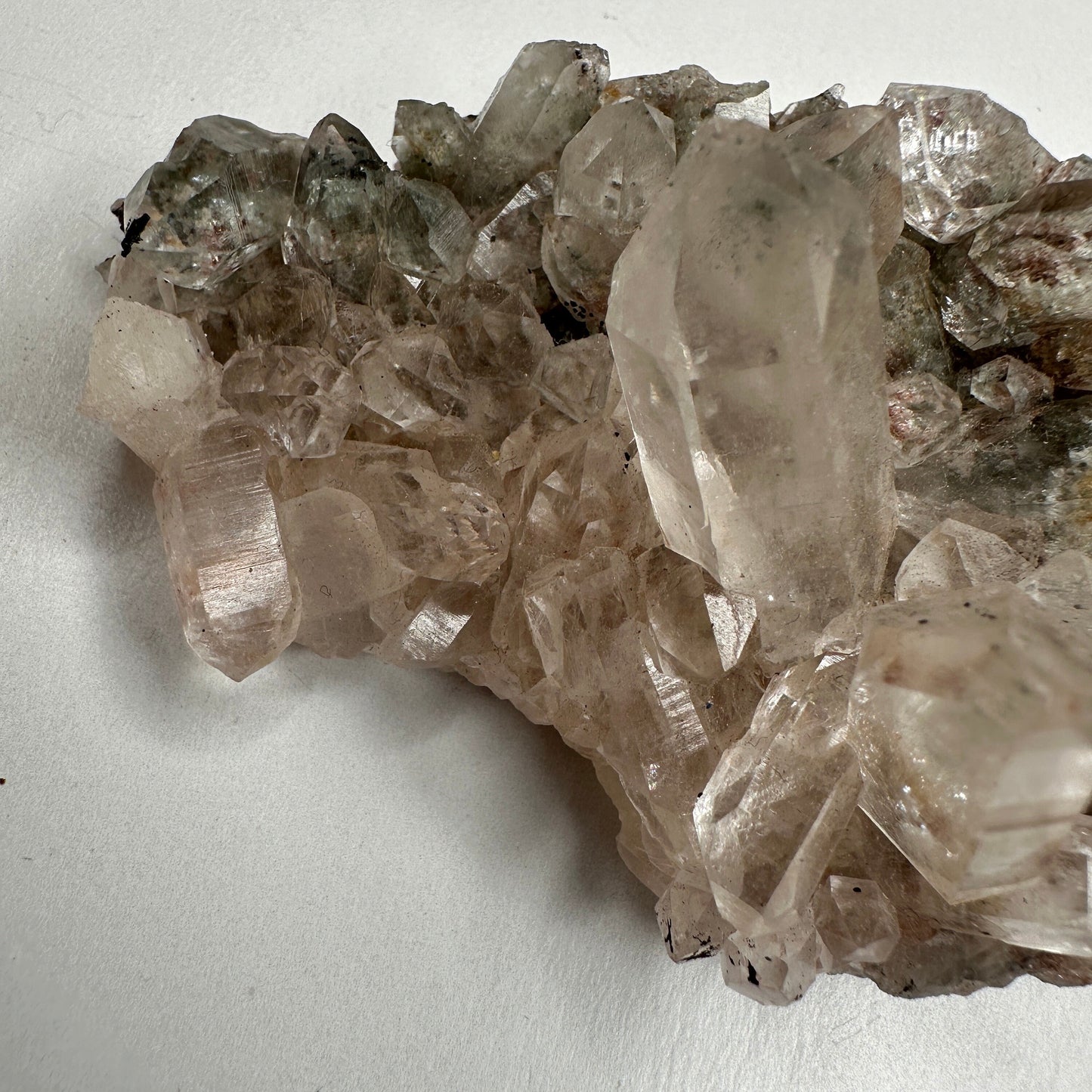 Rare Pink Himalayan Samadhi Quartz With Chlorite & Anatase Inclusions High-Quality Crystal from India | Tucson Gem Show Exclusive
