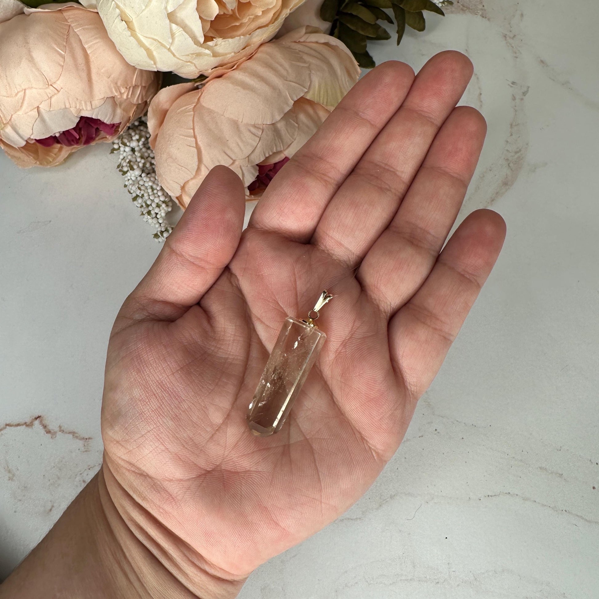Stunning Citrine Quartz Pendant Point | High-Quality Exquisite Brazilian Crystal Jewelry for Necklace
