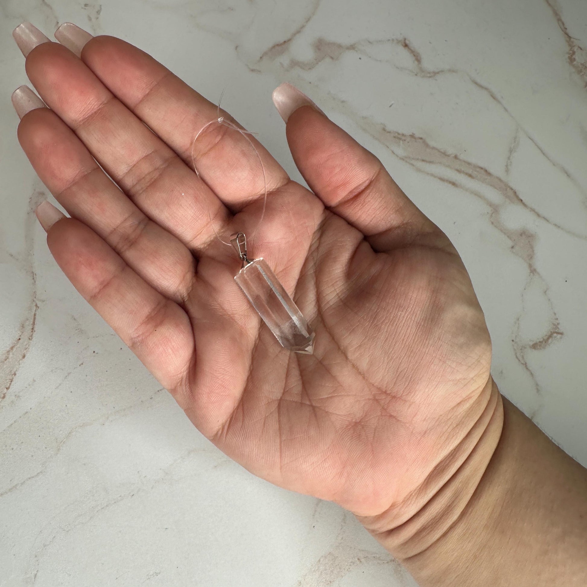 Gorgeous Phantom Clear Quartz Pendant Genuine High-Quality Crystal Jewelry For Necklace From Brazil