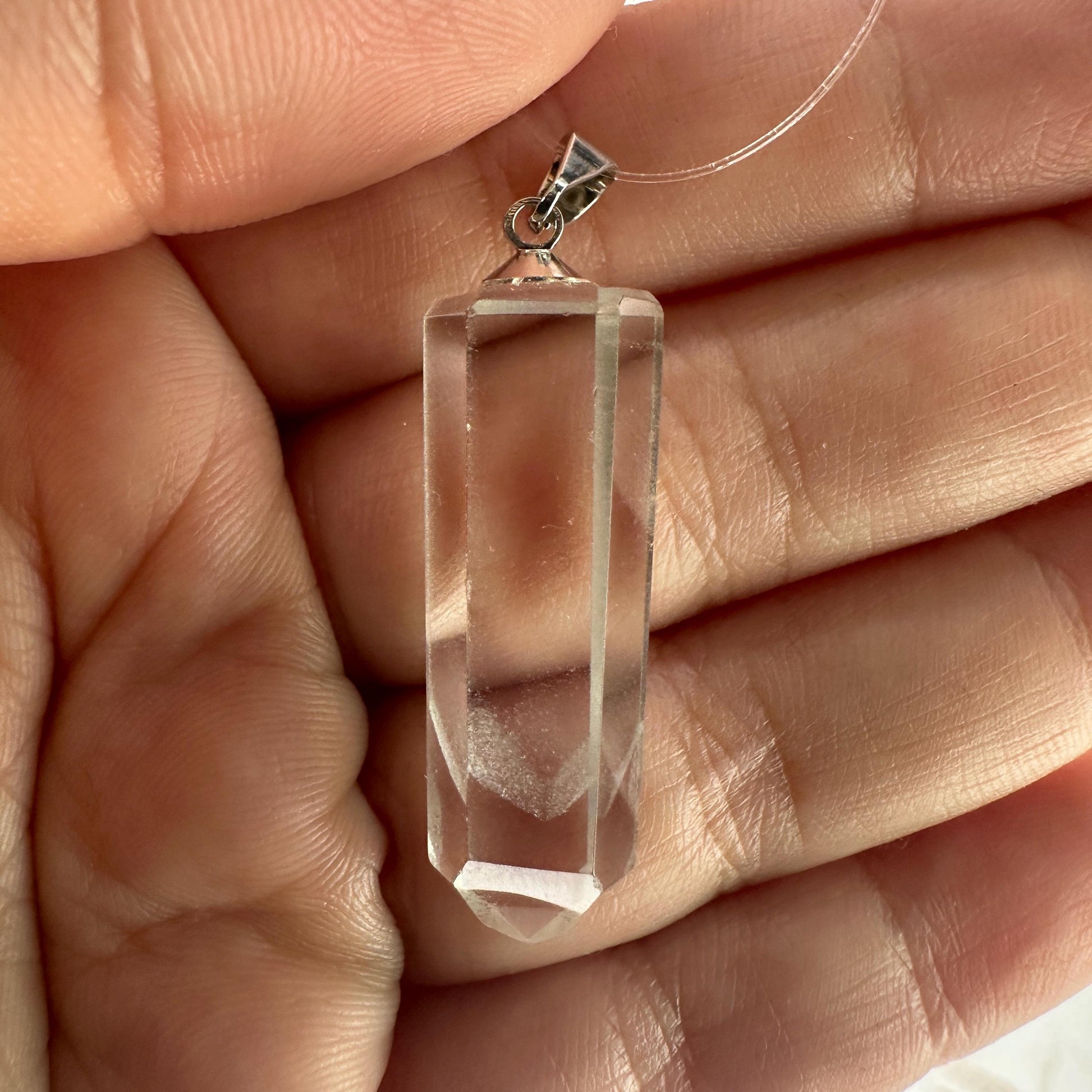 Gorgeous Phantom Clear Quartz Pendant Genuine High-Quality Crystal Jewelry For Necklace From Brazil
