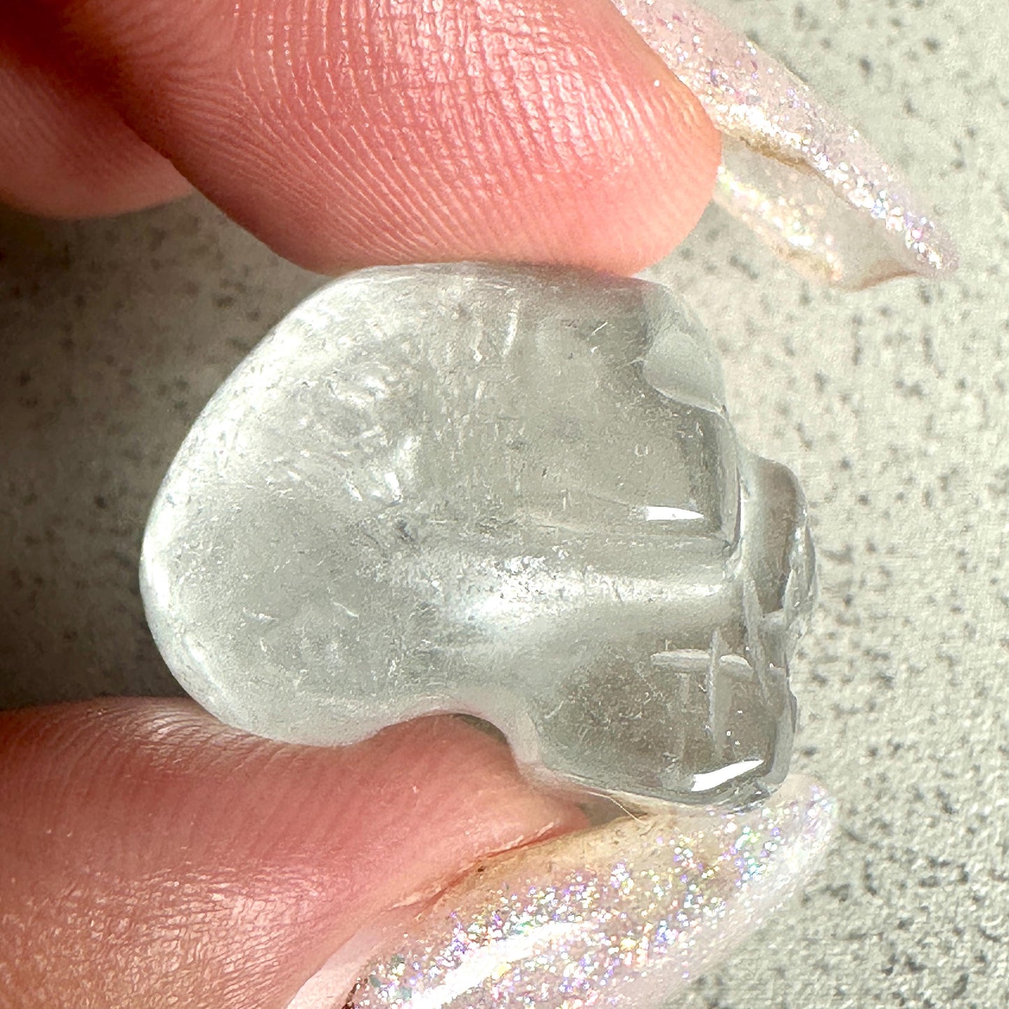 Blue Topaz Genuine Crystal Skull Carving From Brazil