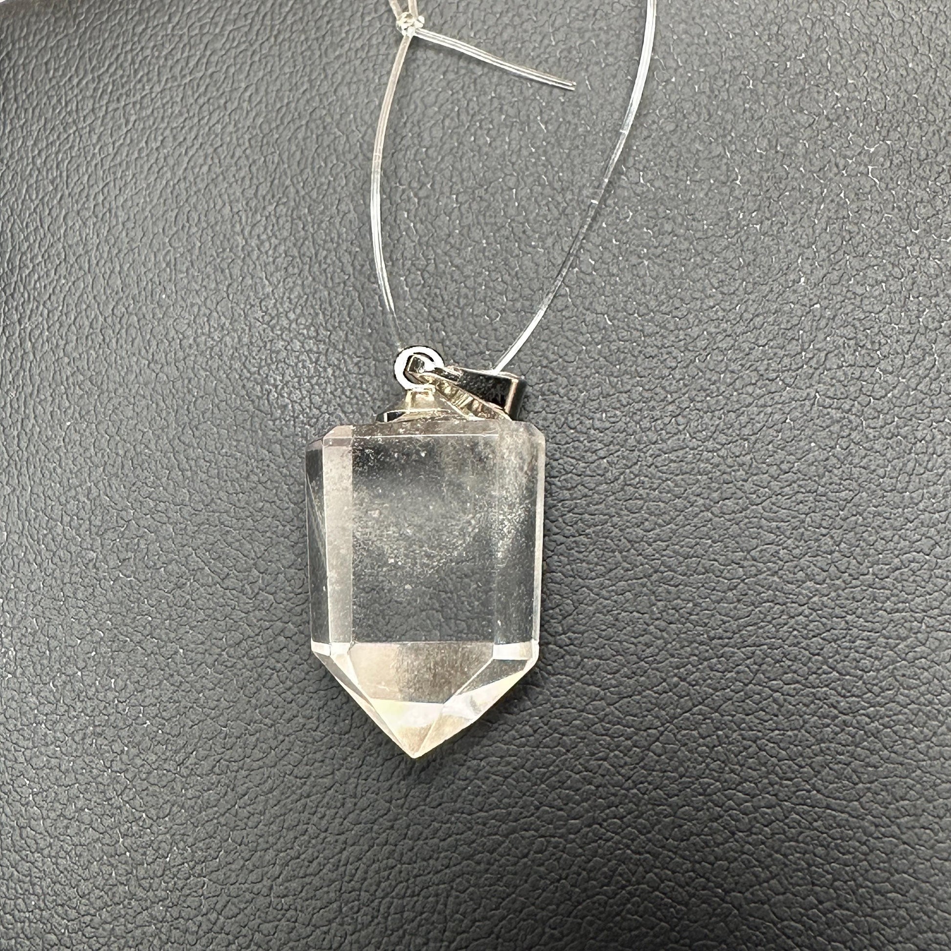 clear, quartz phantom jewelry crystal pendant for necklace.