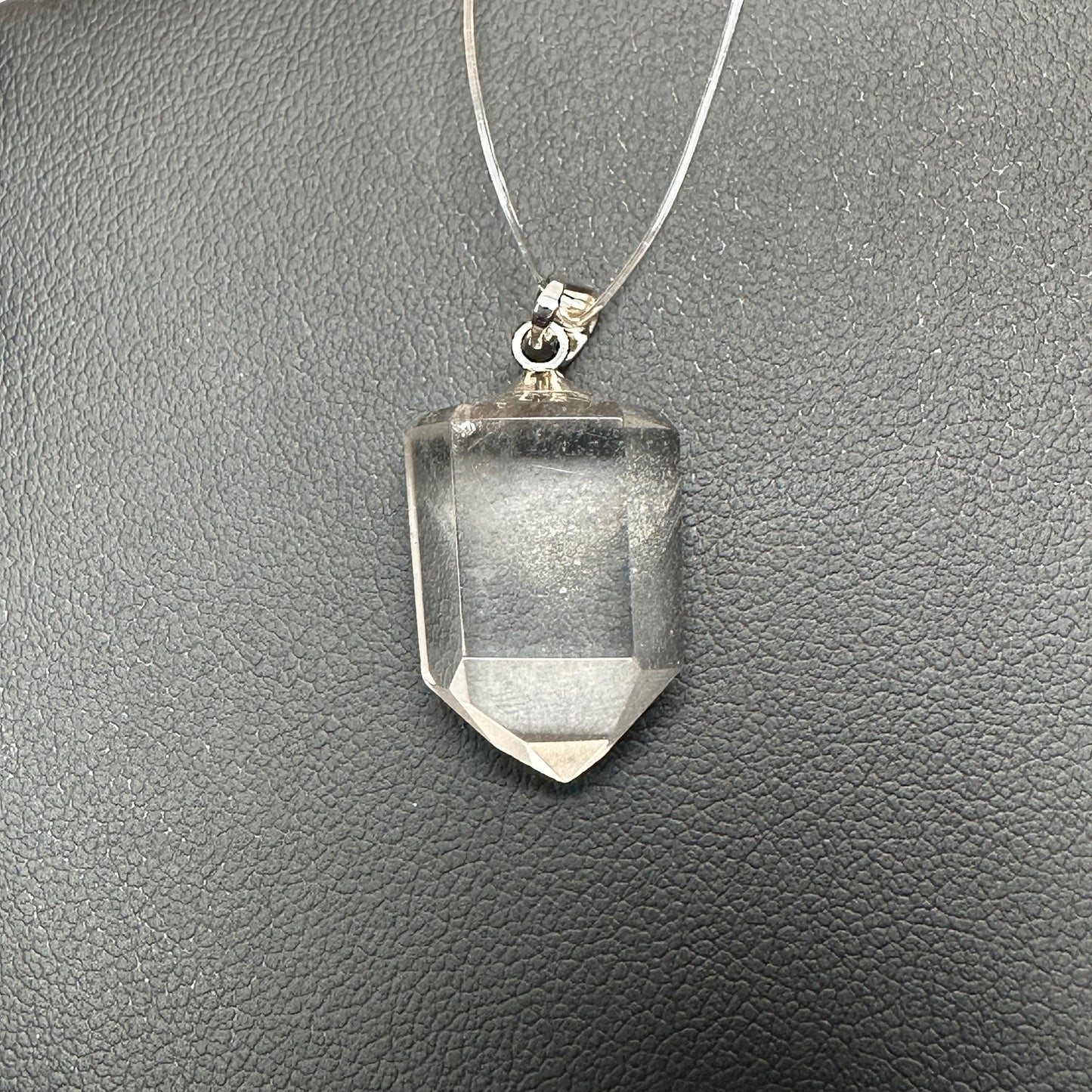 clear, quartz phantom jewelry crystal pendant for necklace.