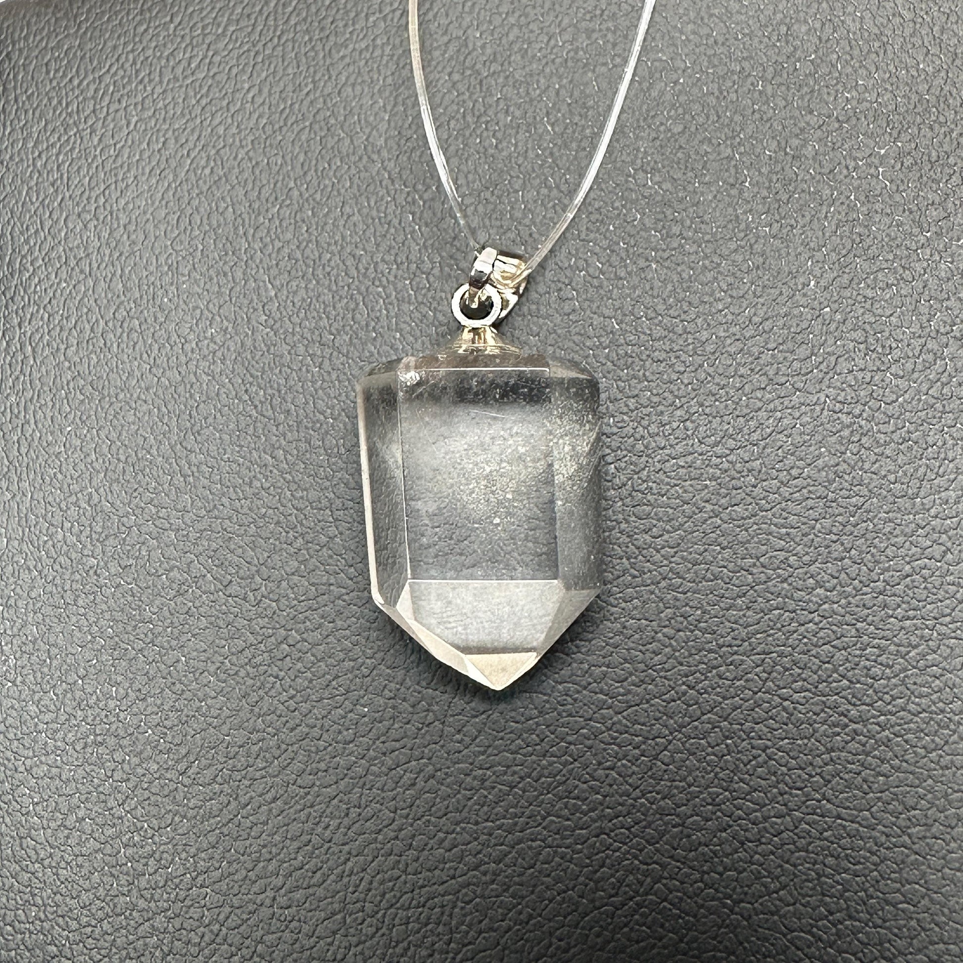 clear, quartz phantom jewelry crystal pendant for necklace.