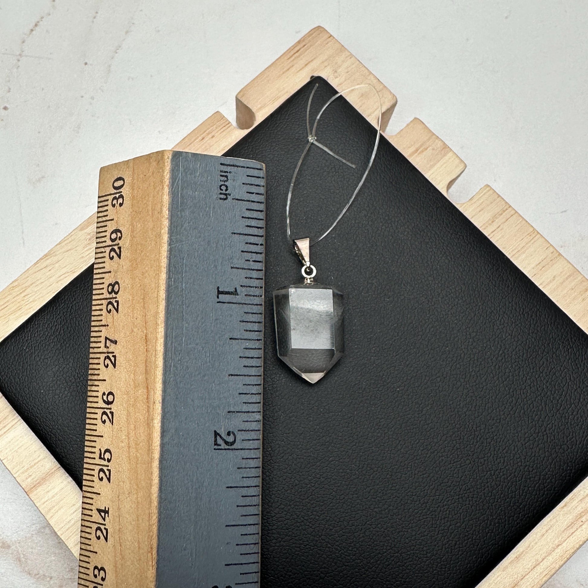 clear, quartz phantom jewelry crystal pendant for necklace.