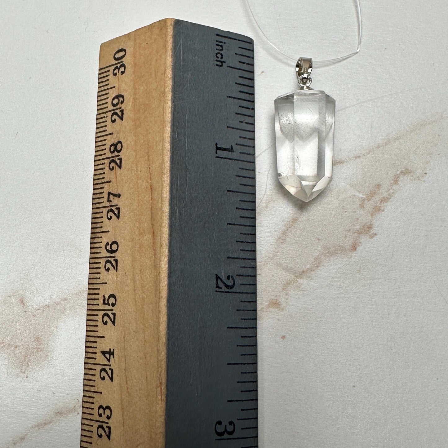 clear, quartz phantom jewelry crystal pendant for necklace.