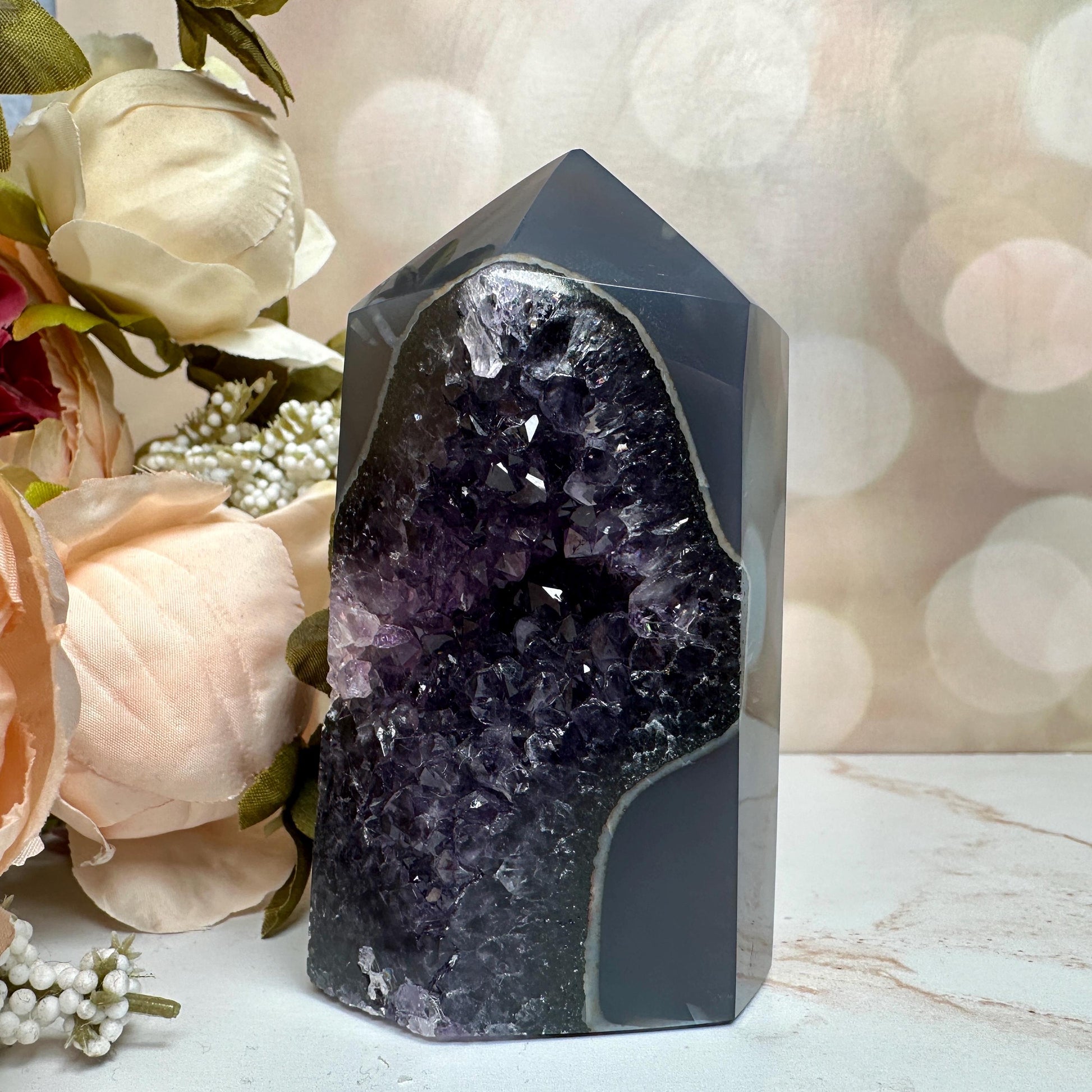 Amethyst Agate Tower From Brazil | Tucson Gem Show Exclusive