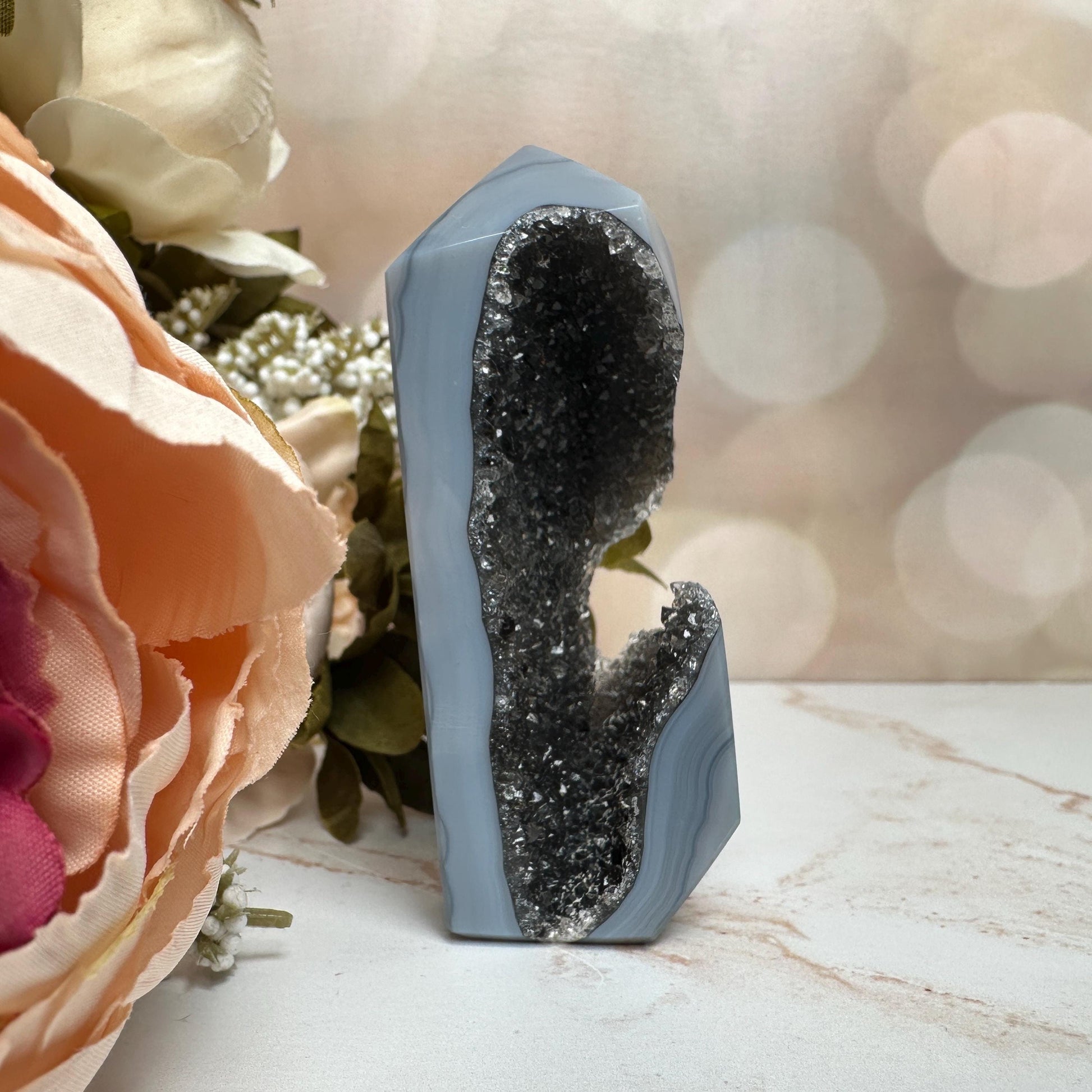 Druzy Agate Tower From Brazil | Tucson Gem Show Exclusive