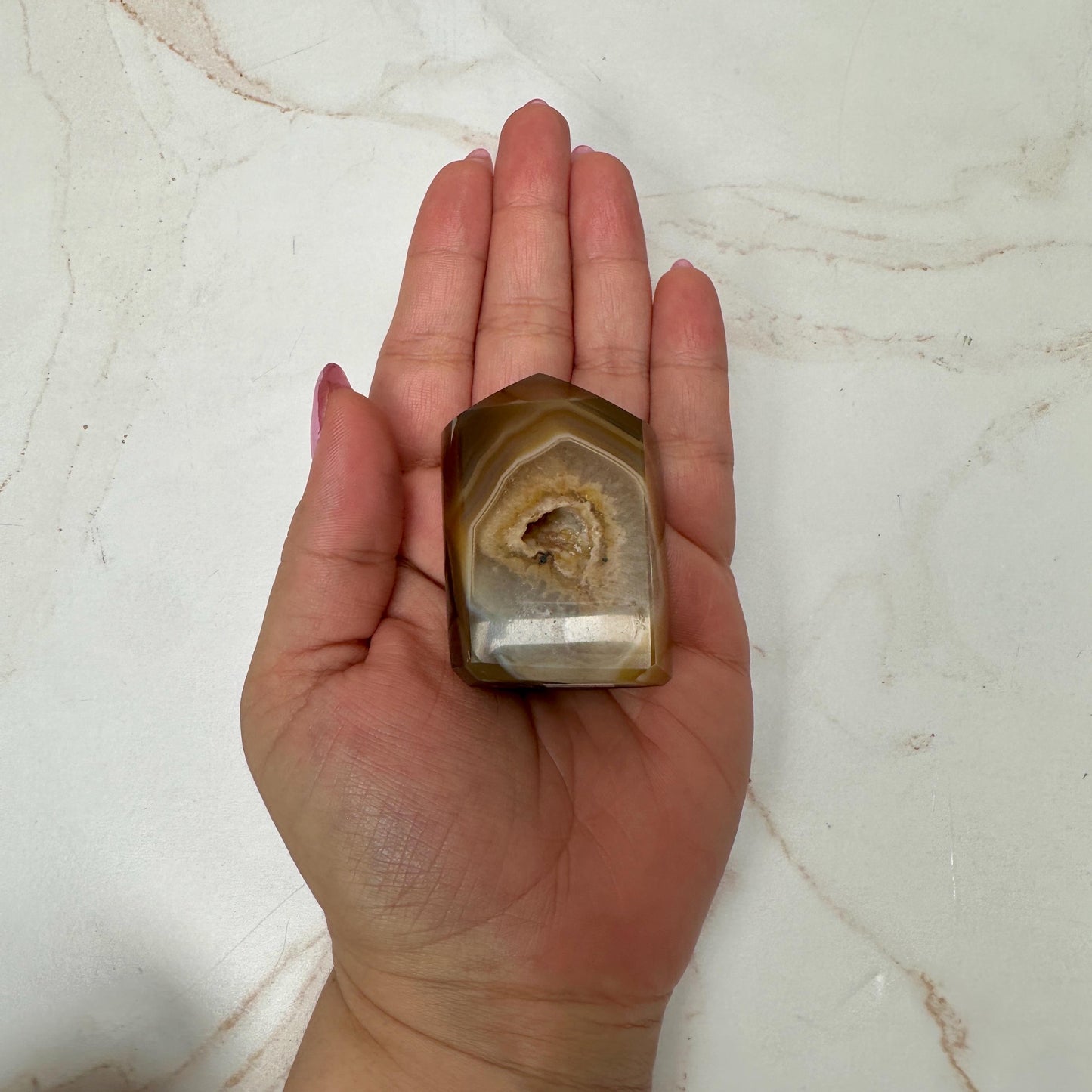 Brown neutral Agate Tower From Brazil | Tucson Gem Show Exclusive
