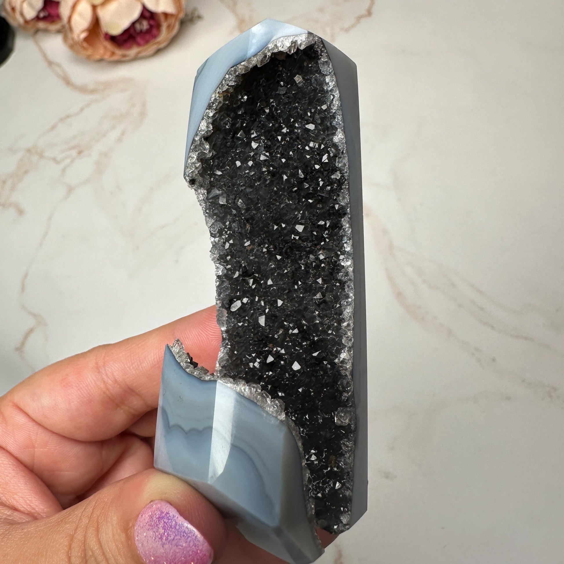Druzy Agate Tower From Brazil | Tucson Gem Show Exclusive