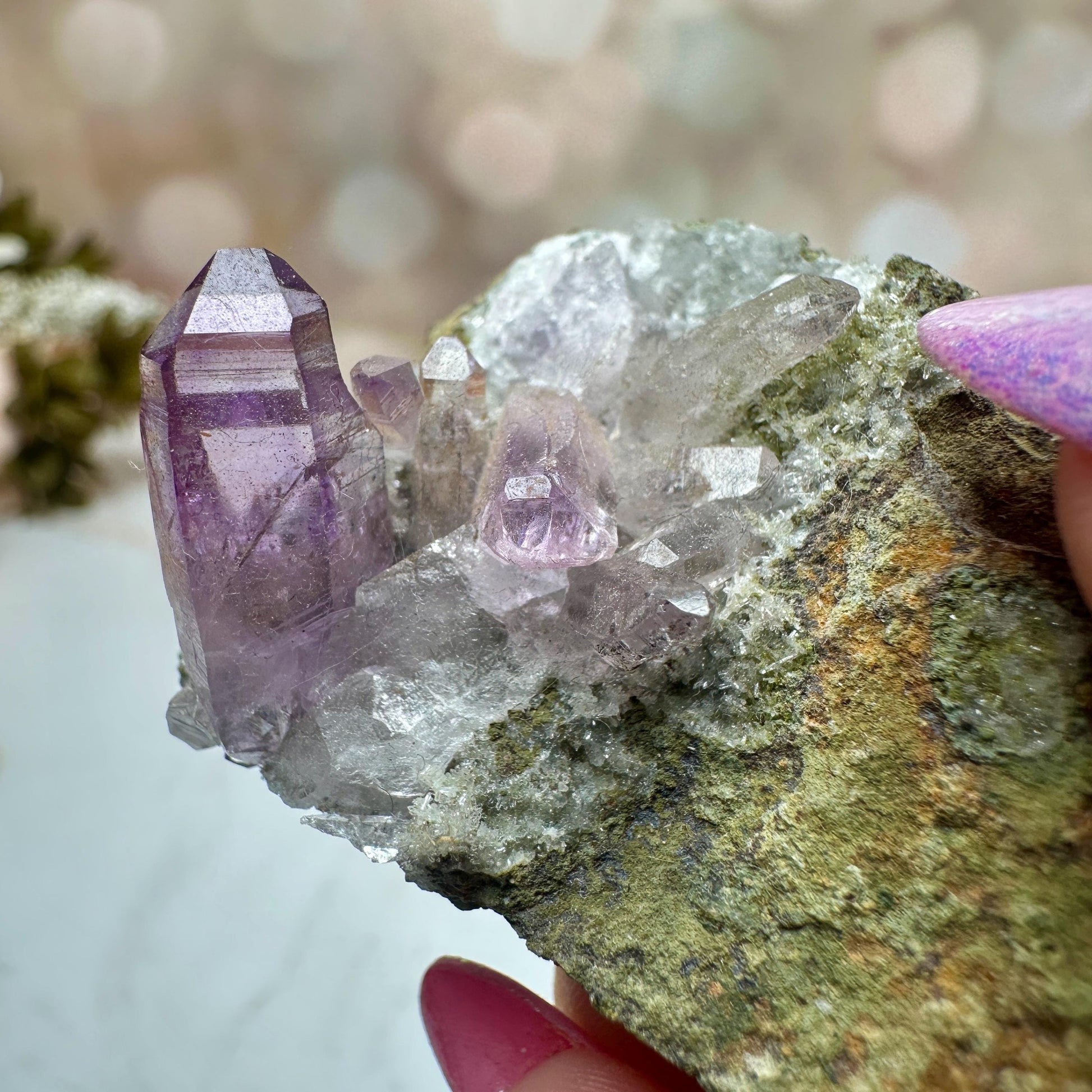 Vera Cruz Amethyst Quartz Raw Points Cluster From Mexico