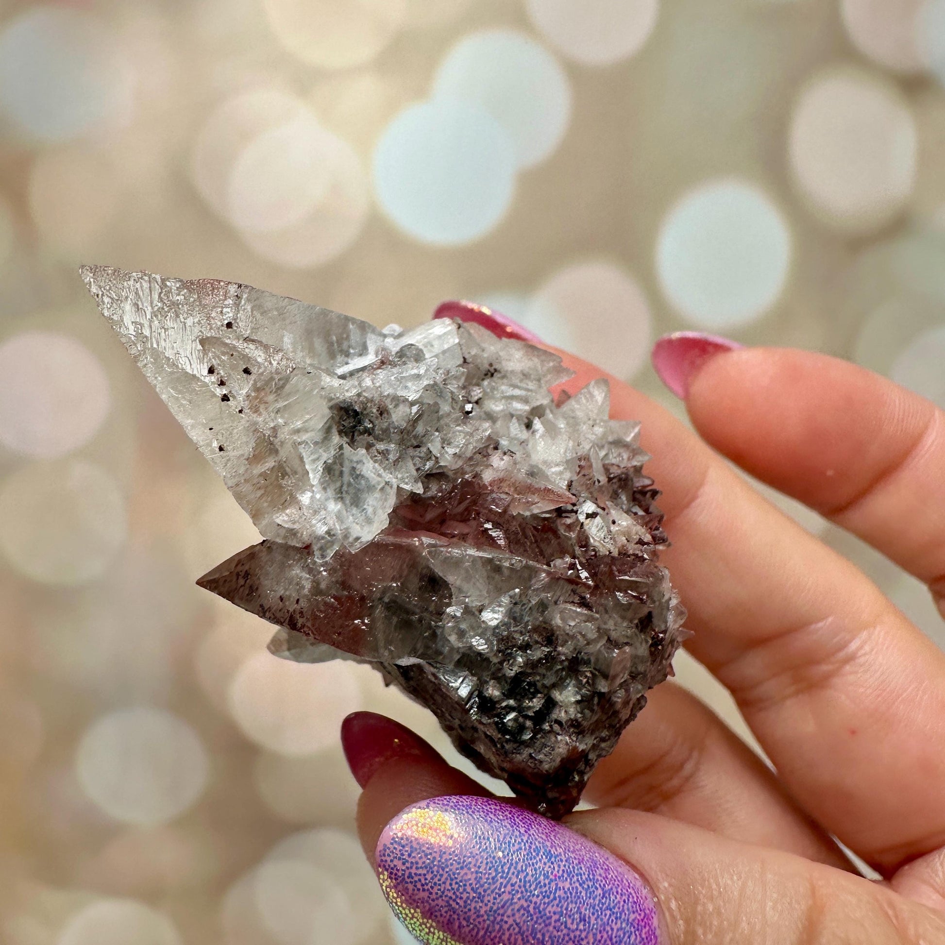 Calcite With Hematite | UV Reactive From Potosi Mine in Santa Eulalia, Chihuahua, Mexico