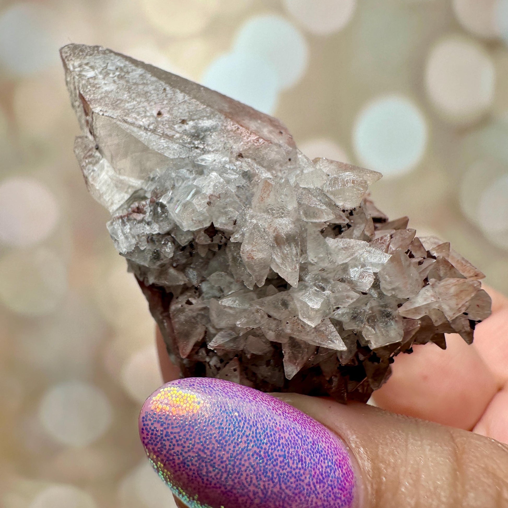 Calcite With Hematite | UV Reactive From Potosi Mine in Santa Eulalia, Chihuahua, Mexico