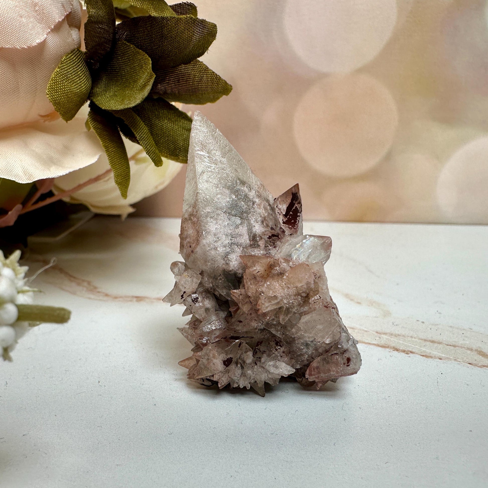Calcite With Hematite | UV Reactive From Potosi Mine in Santa Eulalia, Chihuahua, Mexico