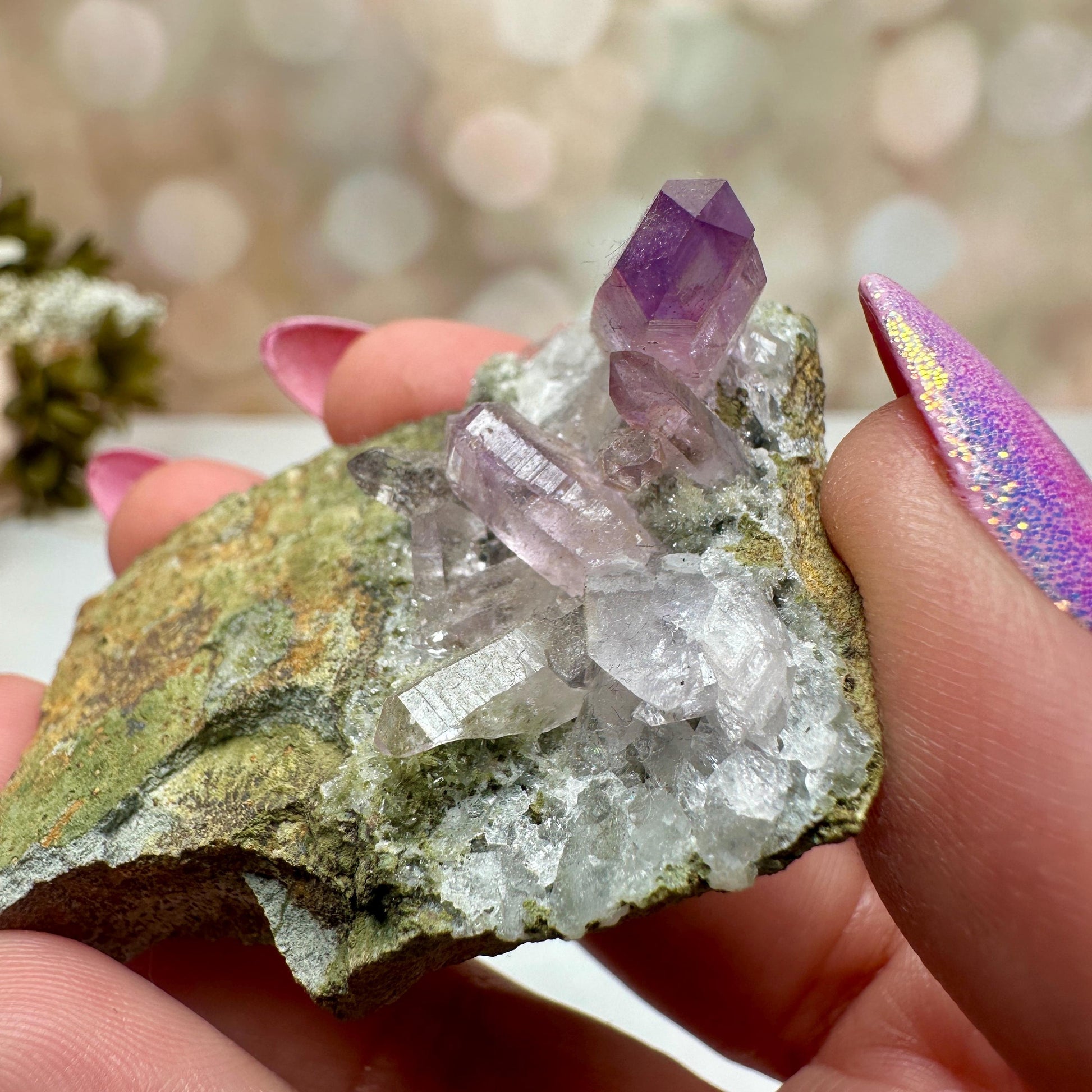 Vera Cruz Amethyst Quartz Raw Points Cluster From Mexico