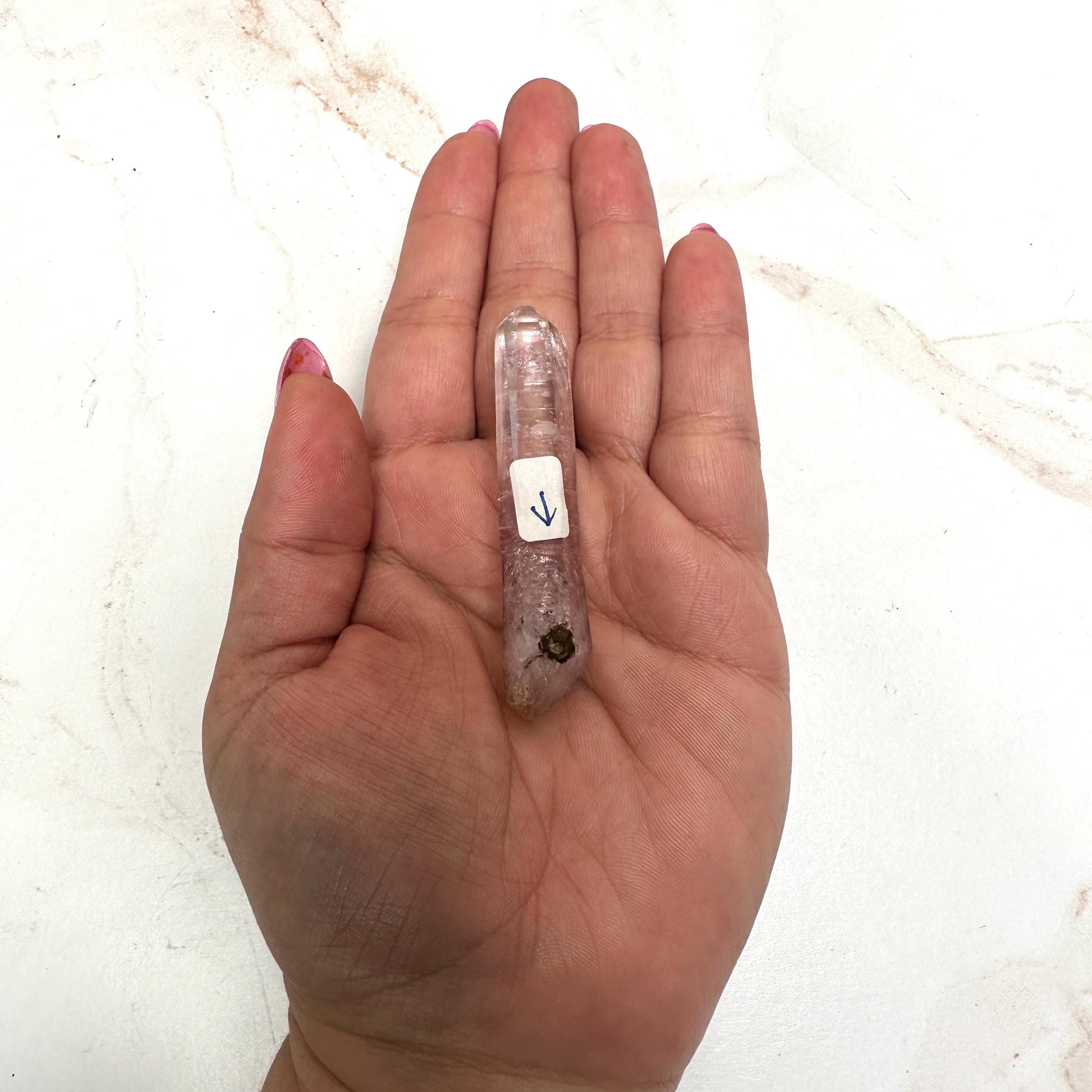 Vera Cruz Amethyst Quartz With Phantom And Moving Enhydro Raw Point From Mexico