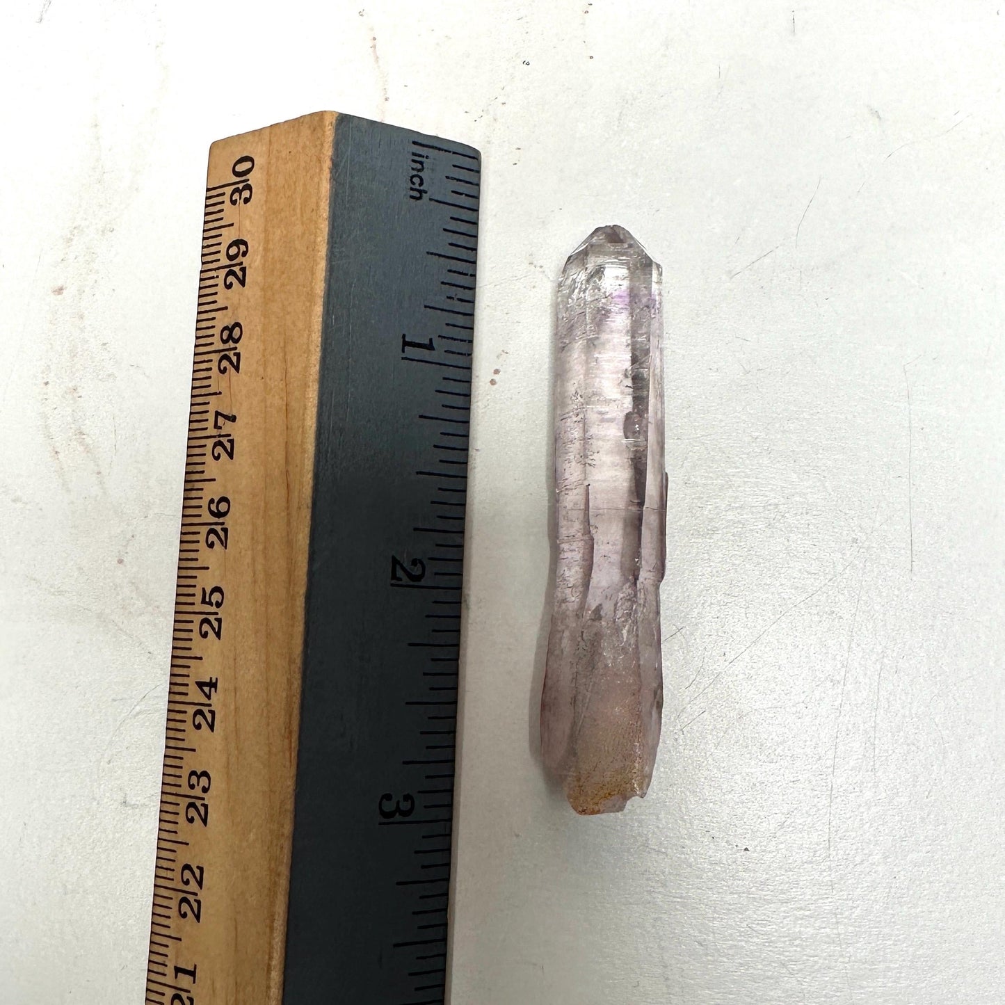 Vera Cruz Amethyst Quartz With Phantom And Moving Enhydro Raw Point From Mexico